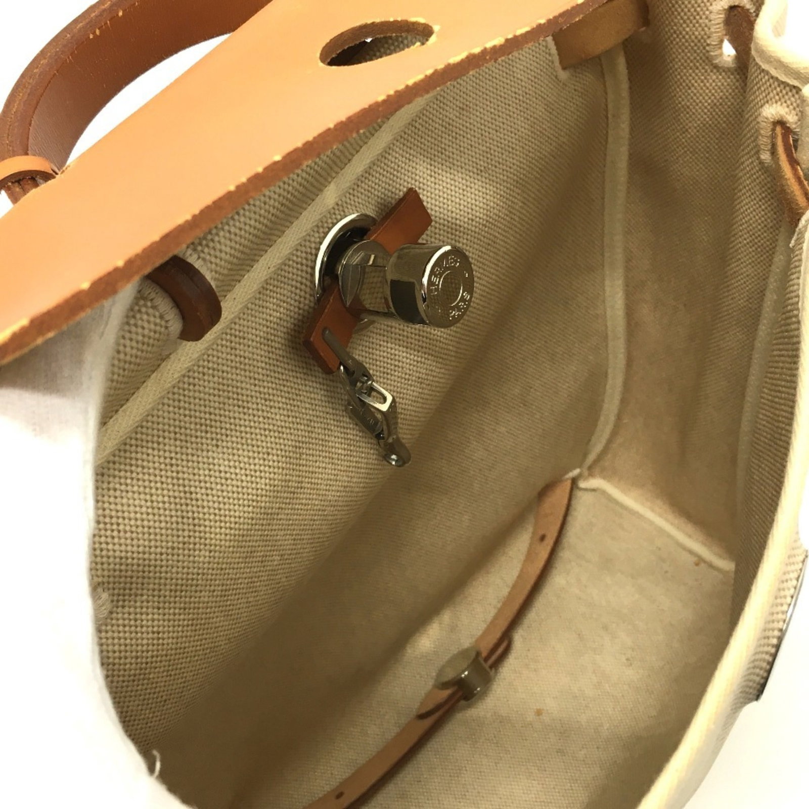 Canvas leather backpack by Hermes - 8