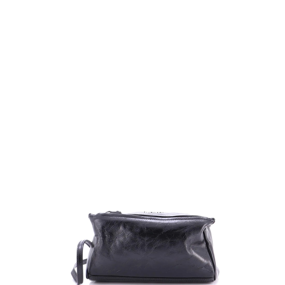 Patent Givenchy Pandora Mini Bag: Patent Givenchy Pandora Mini Bag The Givenchy Pandora Mini Bag is a stylish and compact shoulder bag with a patent leather exterior in black. Measuring just 5" tall, 9" wide, and 4" deep, it features 