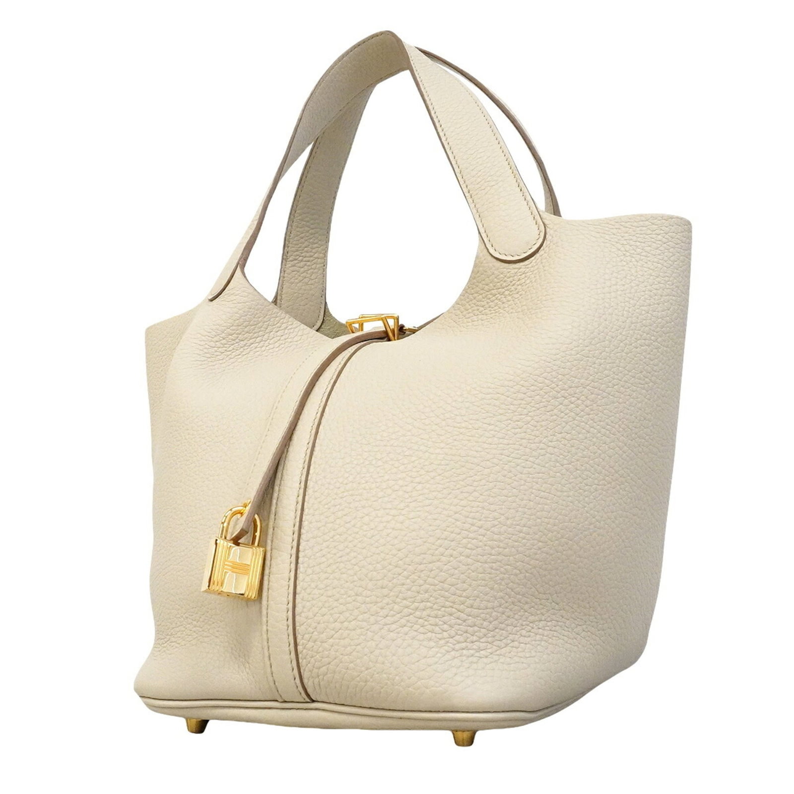 Hermes Handbag Taurillon Leather Clemence: Hermes Handbag Taurillon Leather Clemence Taurillon clemence leather gives the Hermes Handbag Taurillon Leather Clemence its distinctive softness and suppleness. With a classic beige color and gold ha