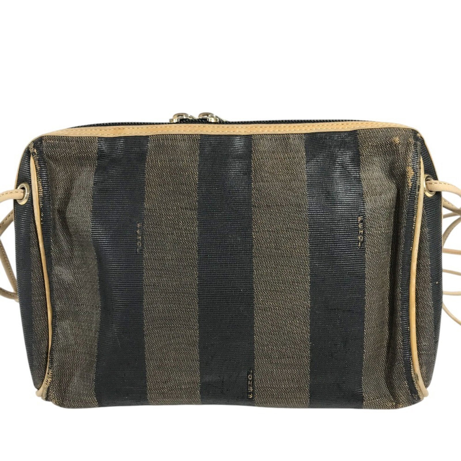Canvas leather shoulder bag by Fendi: Canvas leather shoulder bag by Fendi Canvas leather shoulder bag by Fendi, a stylish and versatile accessory from the renowned Italian luxury brand. Made from high-quality materials, this bag