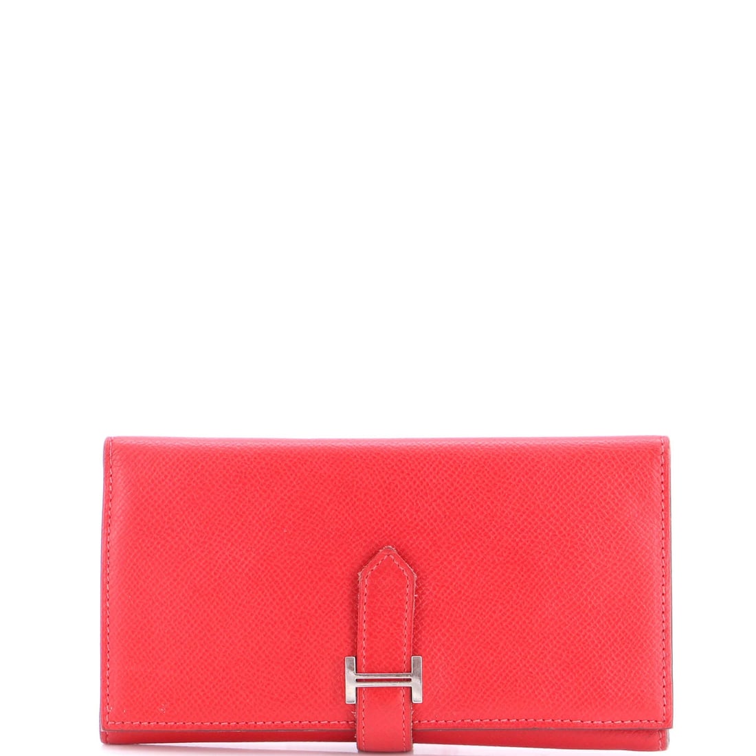 Hermes Bearn Epsom Wallet Long: Hermes Bearn Epsom Wallet Long The Hermes Bearn Epsom Wallet Long boasts a striking red exterior made from high-quality leather, with subtle interior details in matching color. Measuring 4" in height
