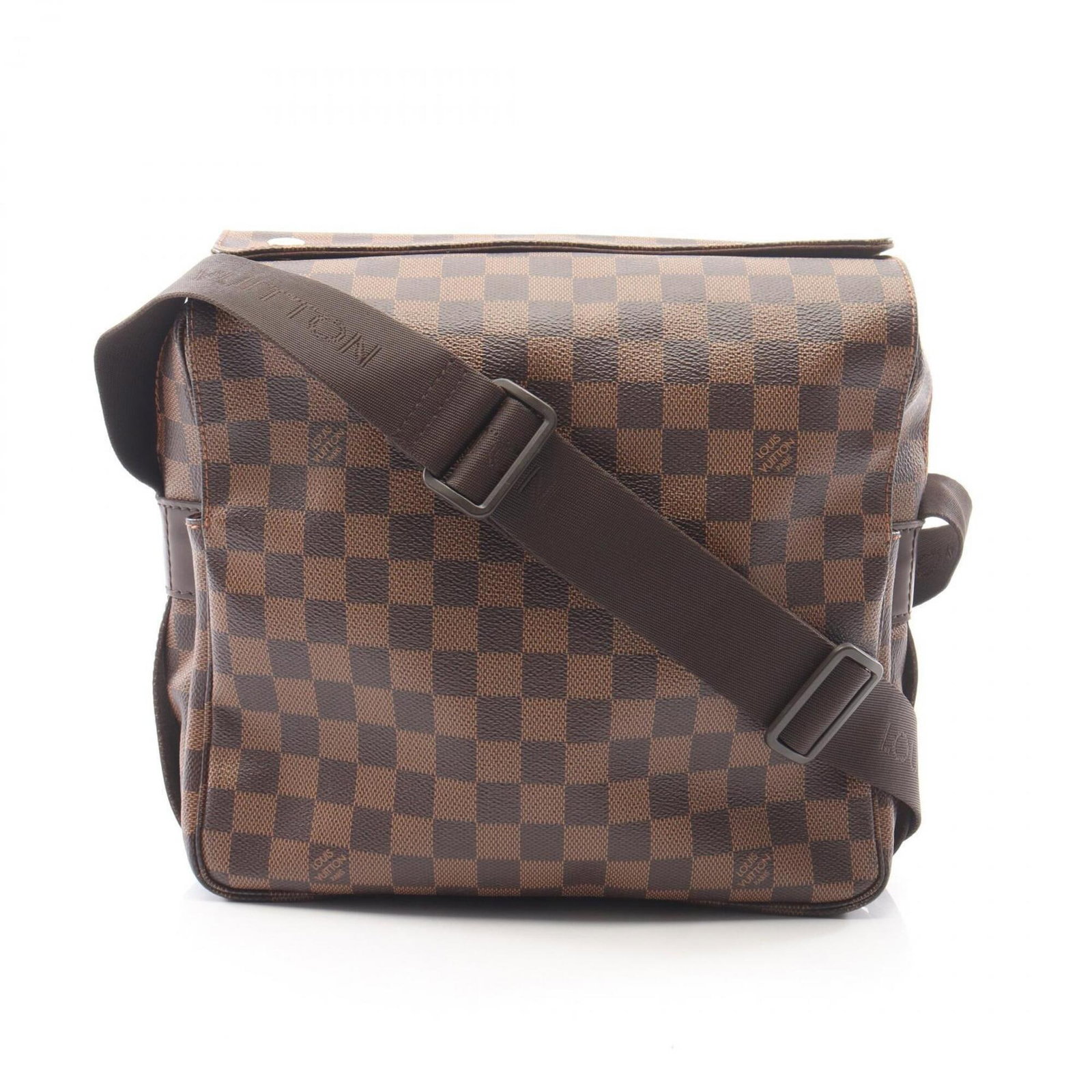 Damier canvas shoulder bag from Louis Vuitton: Damier canvas shoulder bag from Louis Vuitton Damier canvas shoulder bag from Louis Vuitton boasts classic design with iconic Damier print, crafted from high-quality brown damier canvas. Measuring