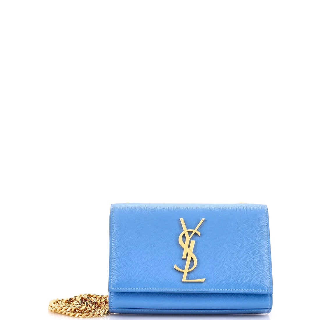 Laurent Saint Classic Monogram Small Leather Crossbody Bag Grainy: Laurent Saint Classic Monogram Small Leather Crossbody Bag Grainy Small Leather Crossbody Bag with Classic Monogram Grainy Leather in Blue. This Saint Laurent Small Leather Crossbody Bag features a