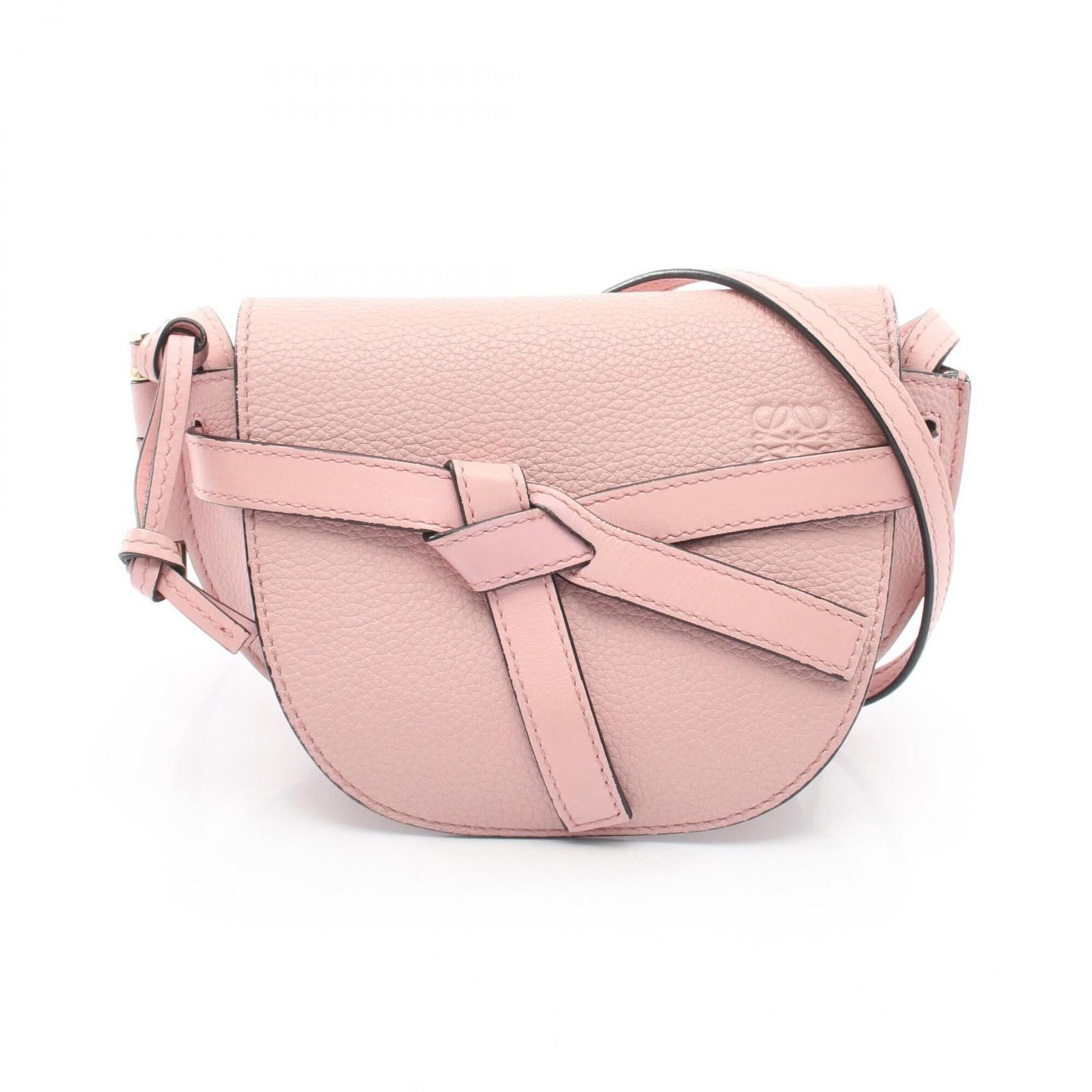 Loewe Handbag Shoulder Bag Leather: Loewe Handbag Shoulder Bag Leather The Loewe Handbag Shoulder Bag Leather features a striking pink leather exterior with a classic design. Measuring 12cm x 19cm x 6cm, it has a comfortable strap