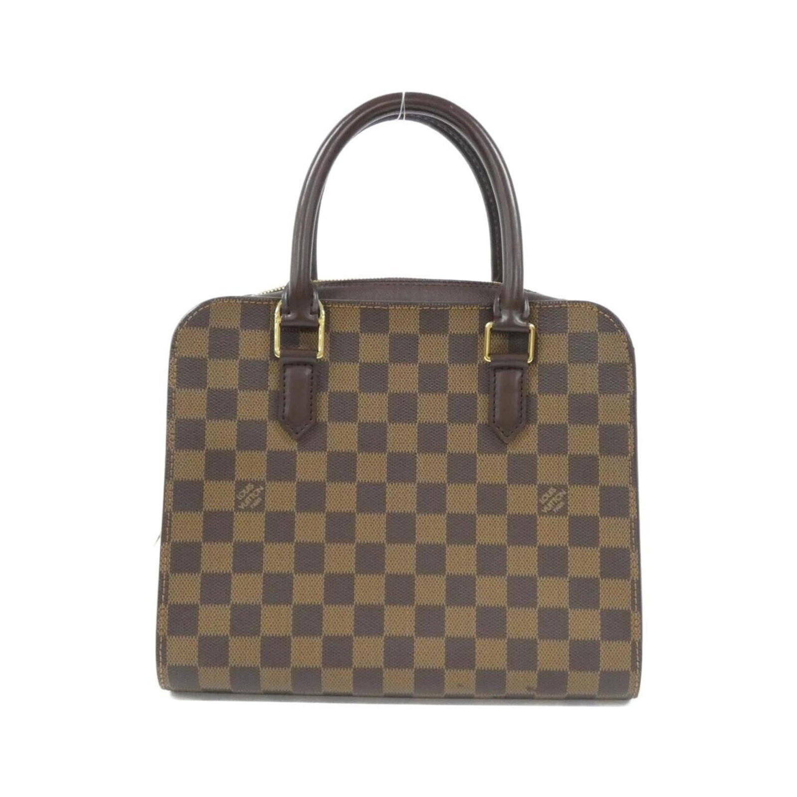 Canvas Coated Louis Vuitton Handbag: Canvas Coated Louis Vuitton Handbag Canvas Coated Louis Vuitton Handbag bears the signature of its creator, N51155, in Ebene coated canvas with gold hardware. Measuring 23cm x 26cm x 13cm, it is a