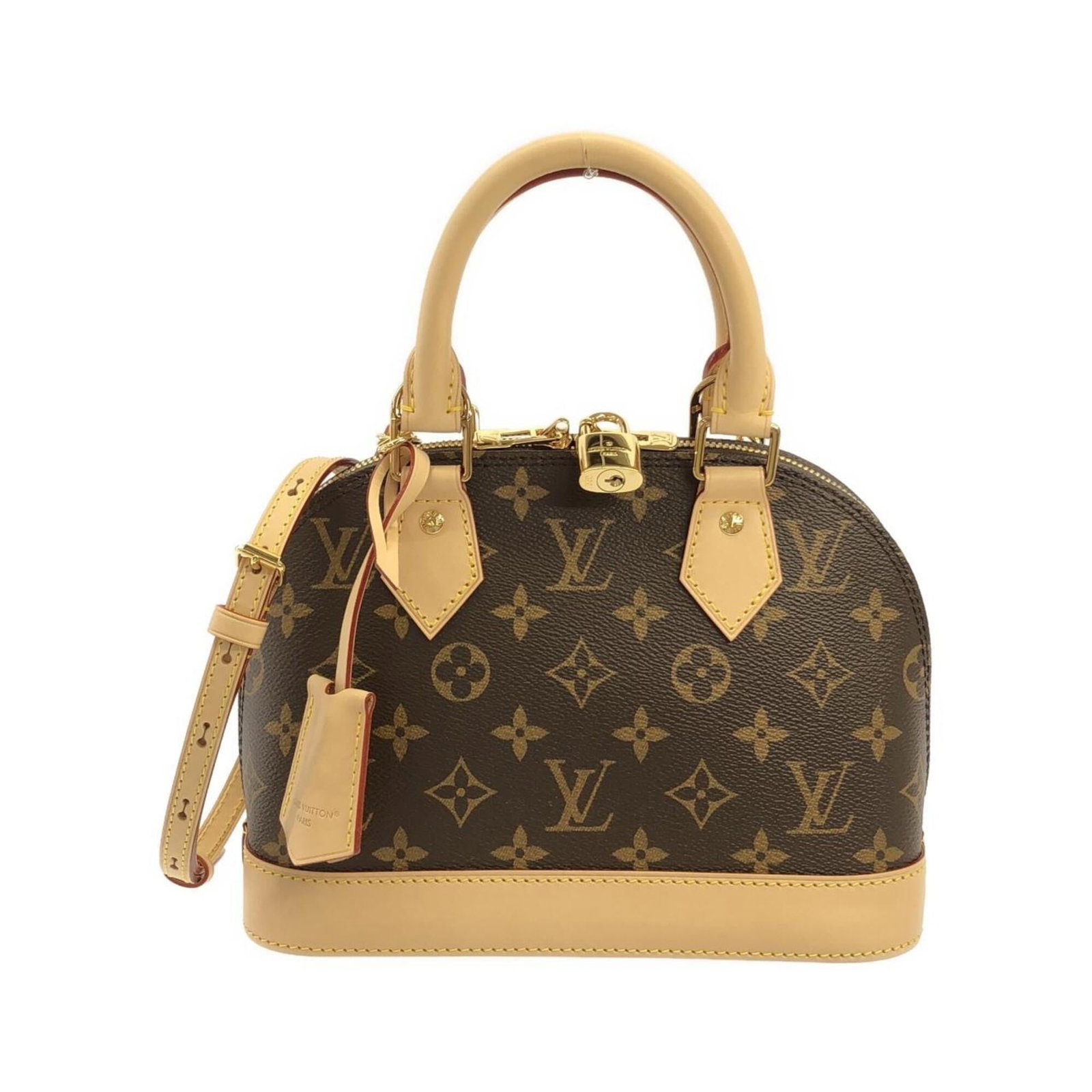 Canvas Coated Louis Vuitton Handbag: Canvas Coated Louis Vuitton Handbag Canvas Coated Louis Vuitton Handbag, featuring a classic design with a durable coated canvas material. This stylish handbag measures 17cm x 23.5cm x 11.5cm and