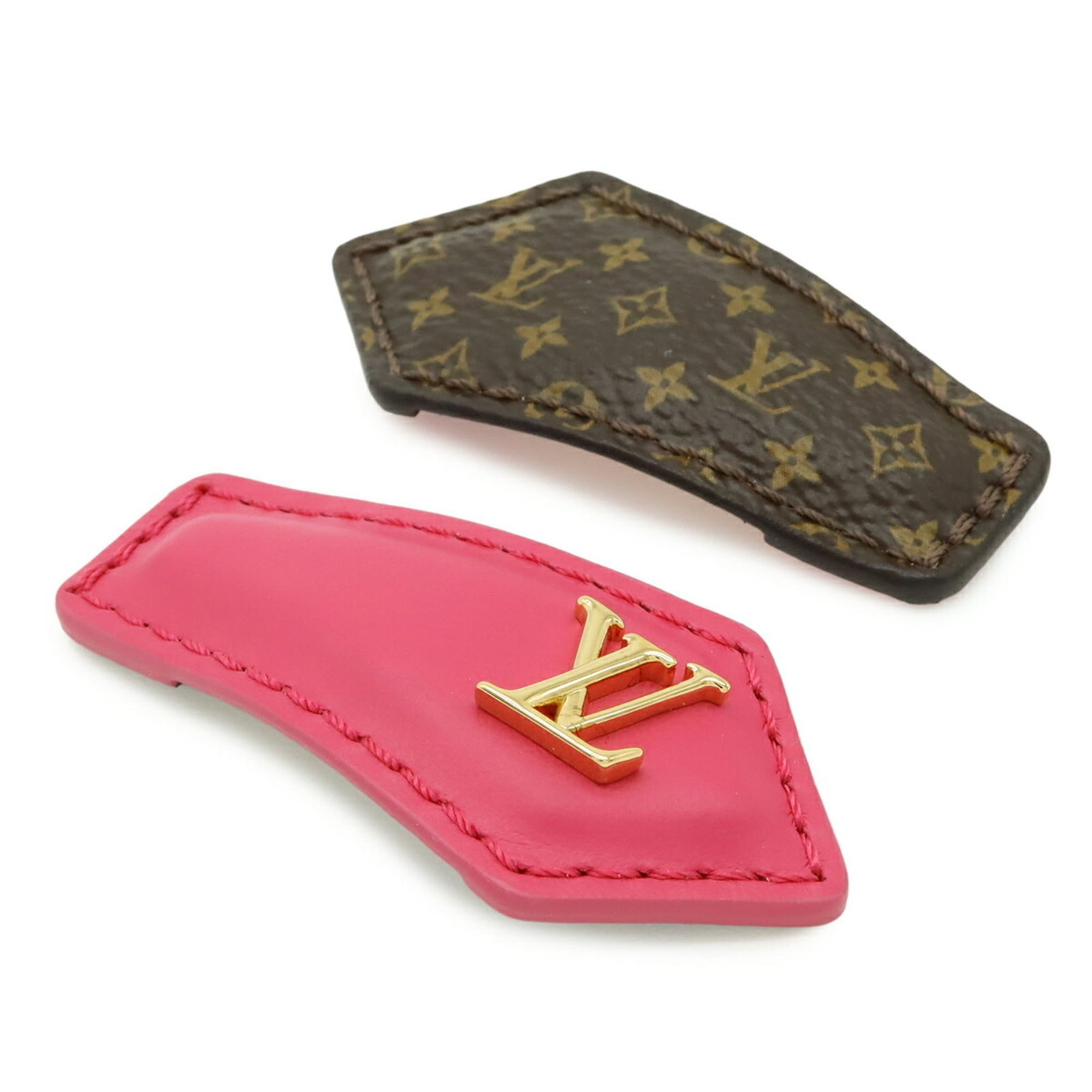 Canvas Monogram Louis Vuitton Barrette: Canvas Monogram Louis Vuitton Barrette Canvas Monogram Louis Vuitton Barrette, featuring the iconic monogram pattern in rose color on canvas, measures 5.7cm x 2.7cm and boasts a classic design that ad
