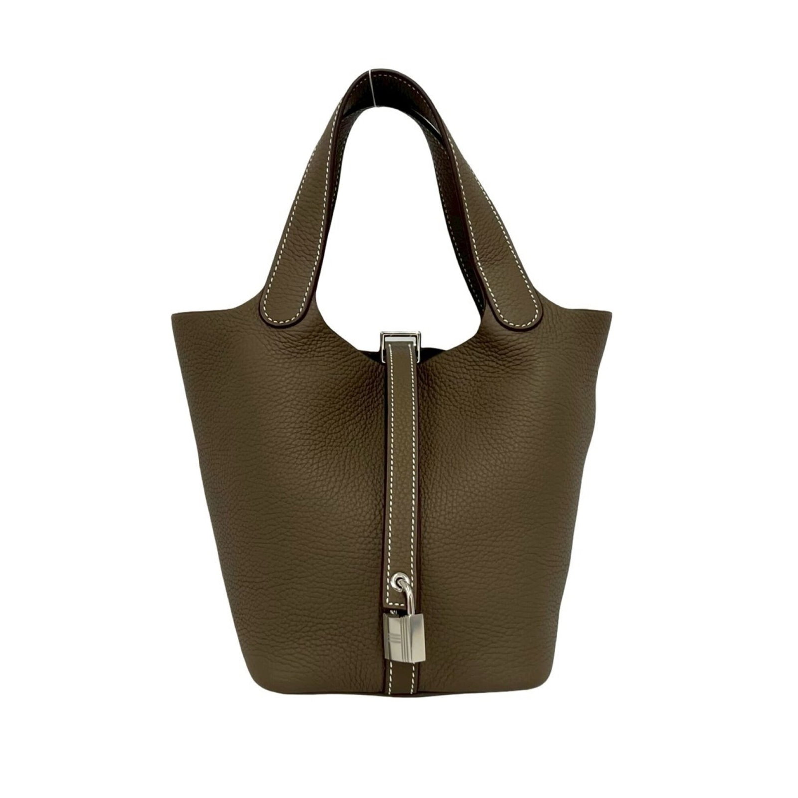 Hermes Handbag Taurillon Leather Clemence: Hermes Handbag Taurillon Leather Clemence Taurillon clemence leather gives the Hermes Handbag Taurillon Leather Clemence its distinctive softness and suppleness. This compact, beige-colored handbag fe