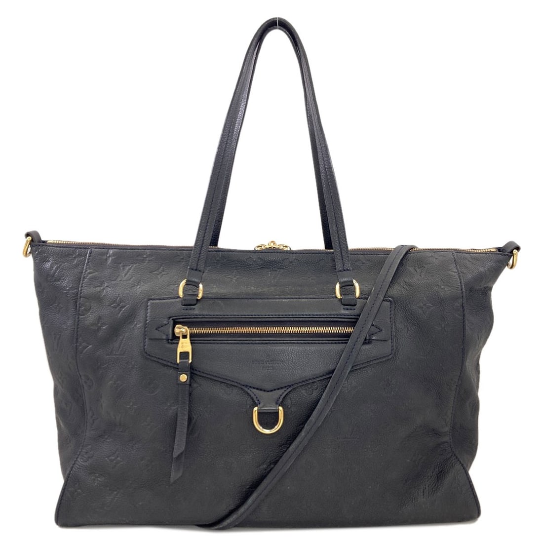 Luminous Empreinte Tote Bag M93420 Louis Vuitton: Luminous Empreinte Tote Bag M93420 Louis Vuitton Black Empreinte Tote Bag from LOUIS VUITTON, featuring the iconic Empreinte pattern. This stylish tote bag boasts a sleek black exterior with the disti