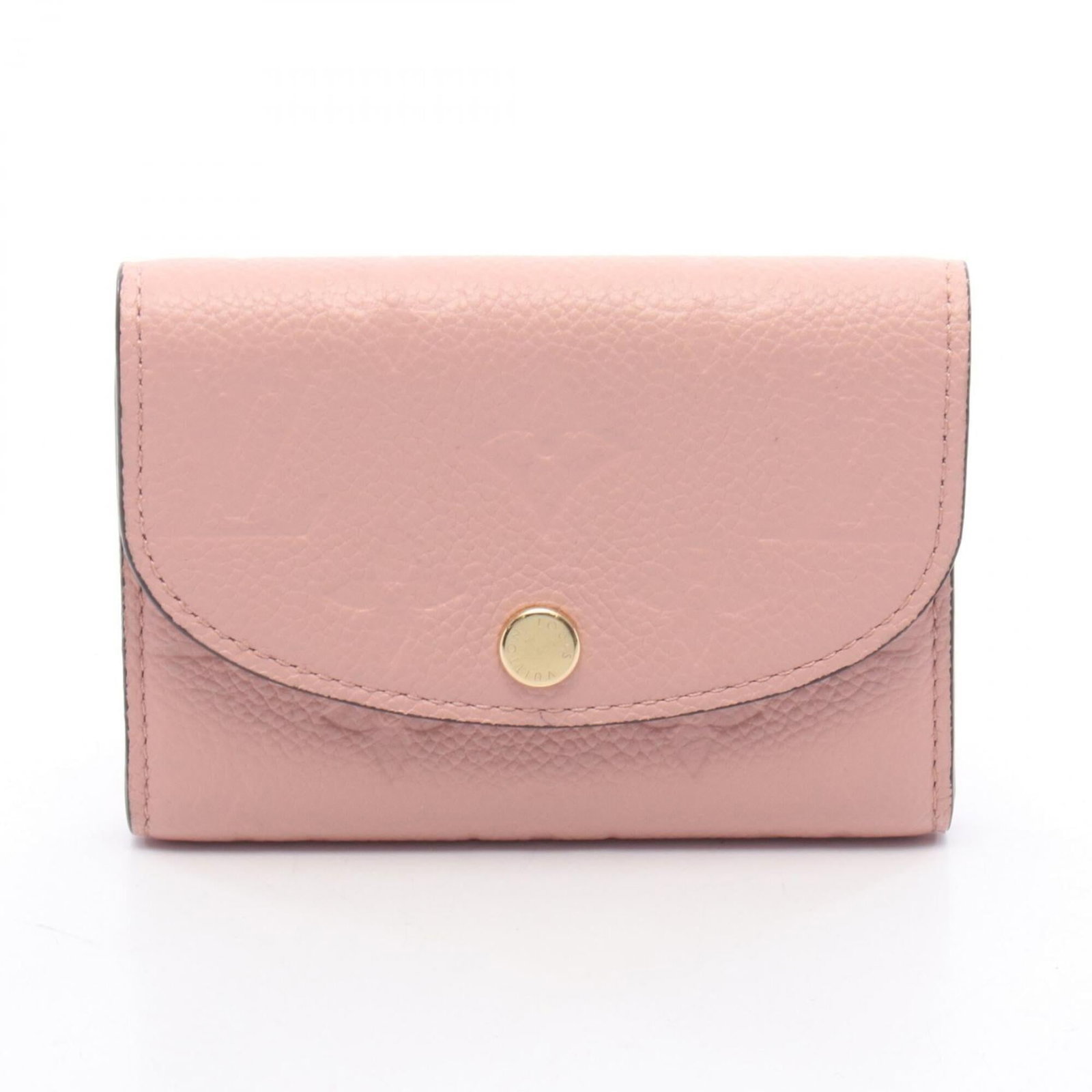 Louis Vuitton Wallet (Bi-Fold) Leather: Louis Vuitton Wallet (Bi-Fold) Leather Louis Vuitton's iconic bi-fold wallet boasts its signature monogram pattern in pink and rose hues, adding a touch of elegance to any accessory collection. Made f