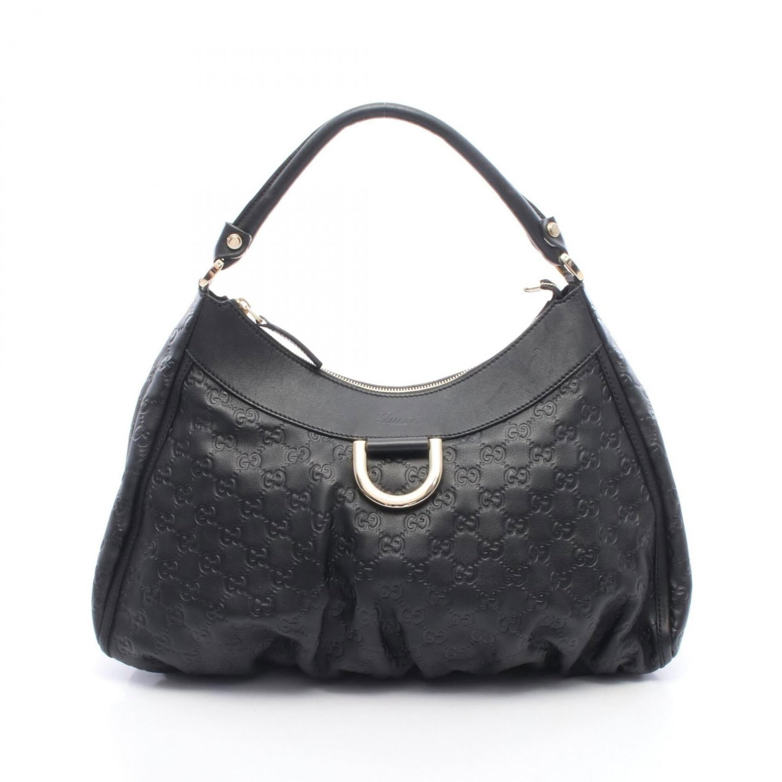 Gucci Handbag Shoulder Bag Leather: Gucci Handbag Shoulder Bag Leather The Gucci MPN 189833 Leather Shoulder Bag boasts sleek black leather construction, measuring 24cm x 39cm x 10.5cm in size. This stylish shoulder bag features a class