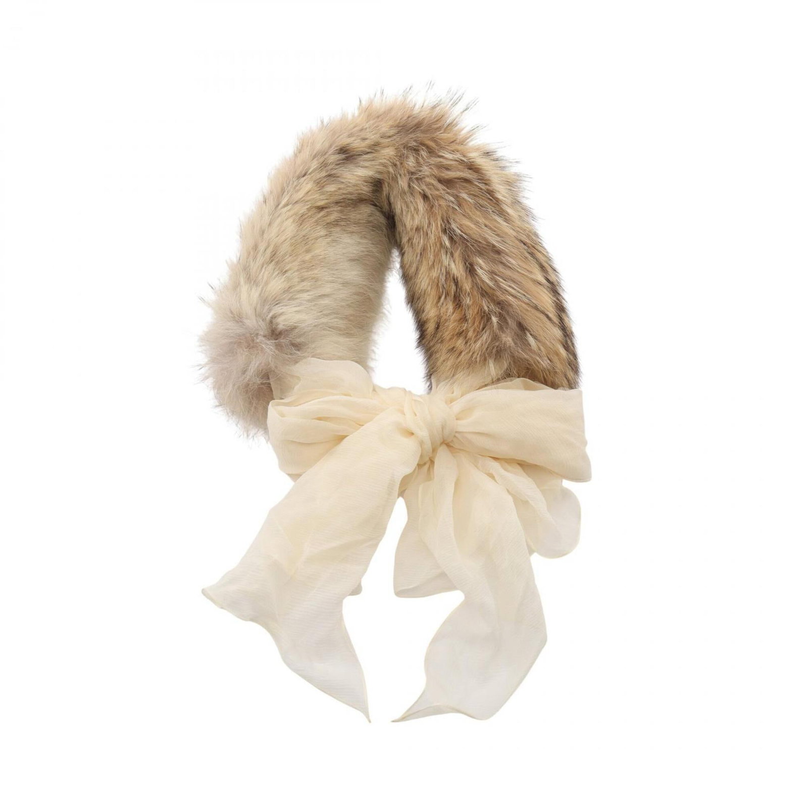 Tippet Silk Fur of Hermes: Tippet Silk Fur of Hermes Tippet Silk Fur of Hermes measures 2.1m x 14cm, showcasing its impressive size and elegant proportions. Crafted from luxurious silk and fur, this piece boasts a natural beige