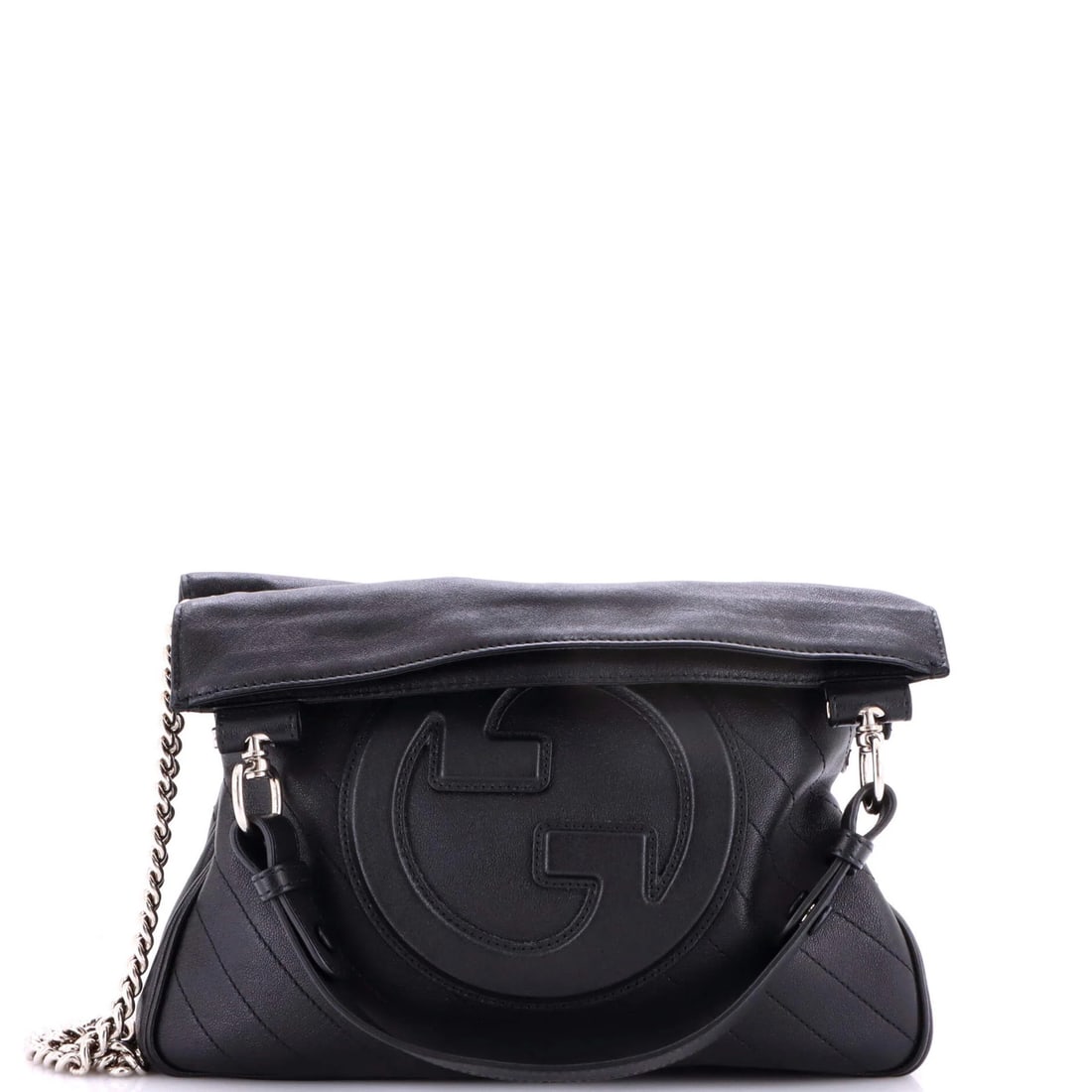 Small quilted leather diagonal tote from Gucci Blondie NM.: Small quilted leather diagonal tote from Gucci Blondie NM. Small quilted leather diagonal tote from Gucci Blondie NM, featuring a classic design with a touch of elegance. This black small tote boasts 