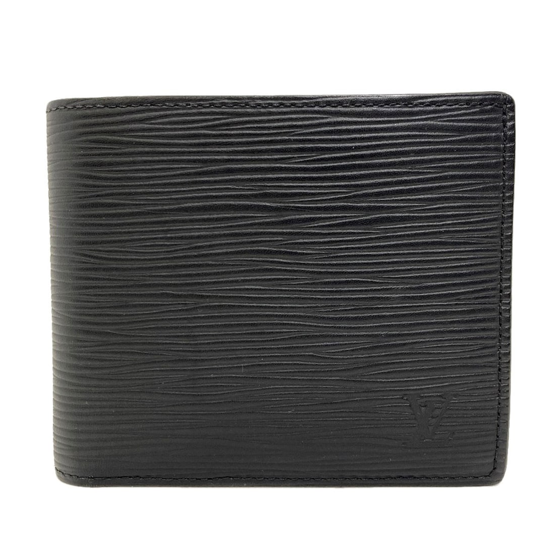 Louis Vuitton M62289 Portefeiulle Marco Nm Bifold Wallet With Coin Pocket: Louis Vuitton M62289 Portefeiulle Marco Nm Bifold Wallet With Coin Pocket Black Epi leather bifold wallet with coin pocket, featuring the iconic Louis Vuitton design. This classic style combines funct