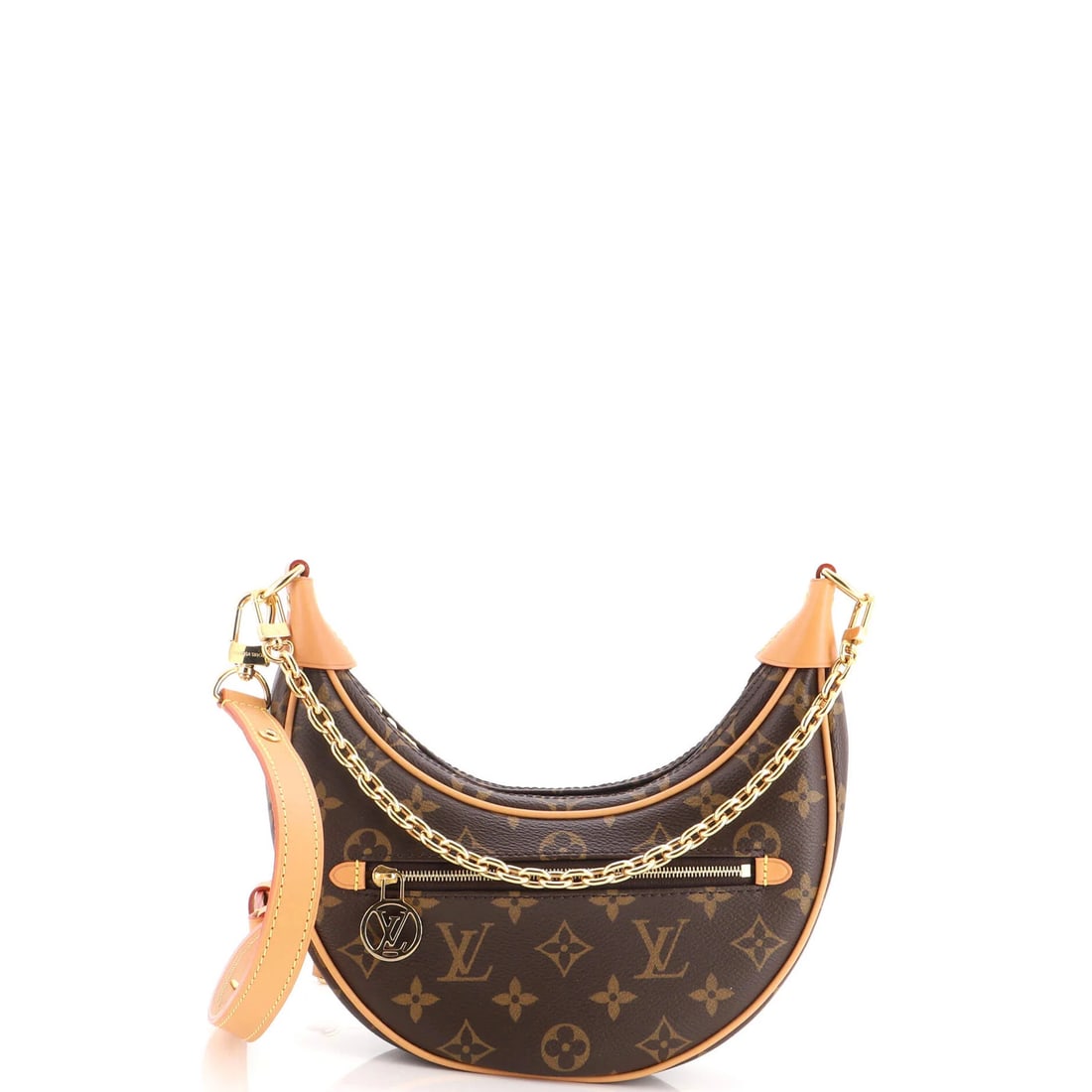 Handbag Loop Louis Vuitton Monogram Canvas: Handbag Loop Louis Vuitton Monogram Canvas Brown Louis Vuitton Monogram Canvas Loop Handbag with Extra Strap and Chain Strap. This classic handbag features a canvas exterior with minor scuffs and crea