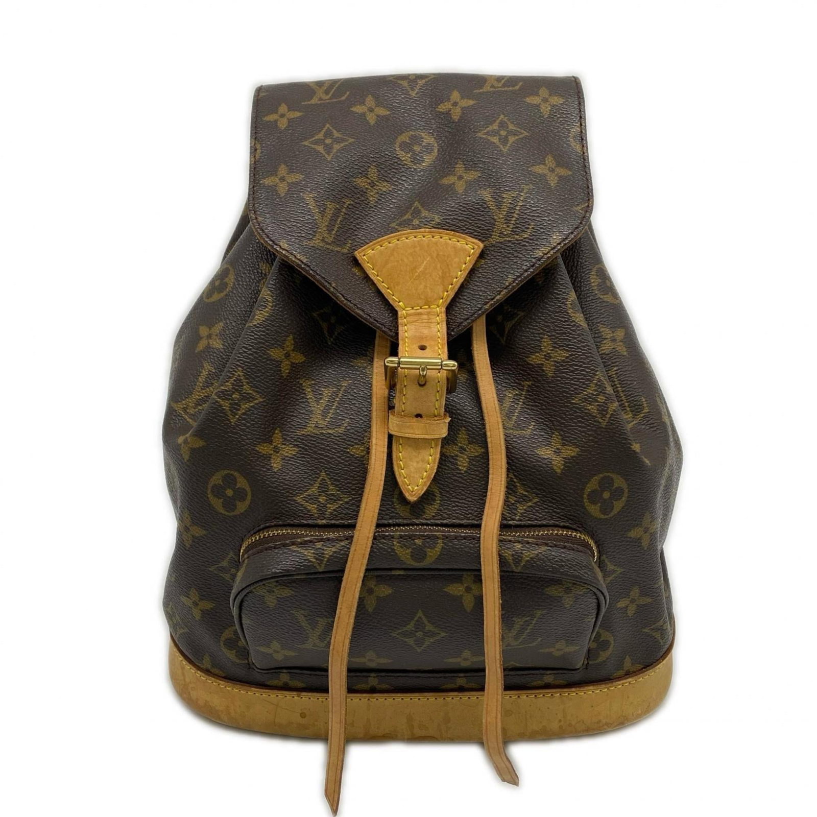 Canvas Leather Coated Louis Vuitton Backpack: Canvas Leather Coated Louis Vuitton Backpack Canvas Leather Coated Louis Vuitton Backpack - A stylish and versatile bag, this brown backpack features coated canvas and leather construction, with a