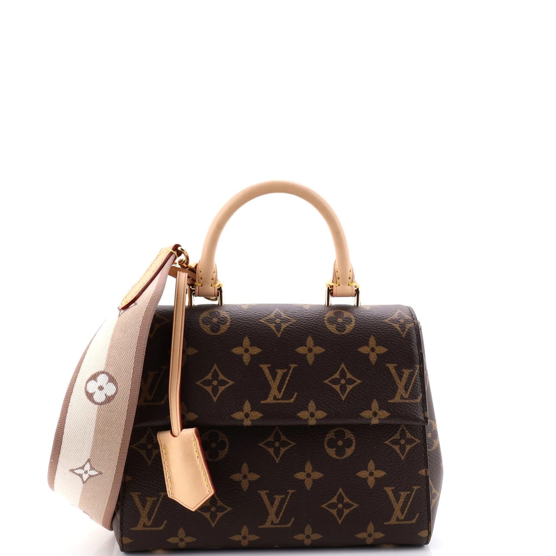 Monogram Canvas Bag NM Handle Top Mini Louis Vuitton: Monogram Canvas Bag NM Handle Top Mini Louis Vuitton The Louis Vuitton Monogram Canvas Mini Top Handle Bag features a classic design with a brown canvas exterior and neutral interior. With its gold ha