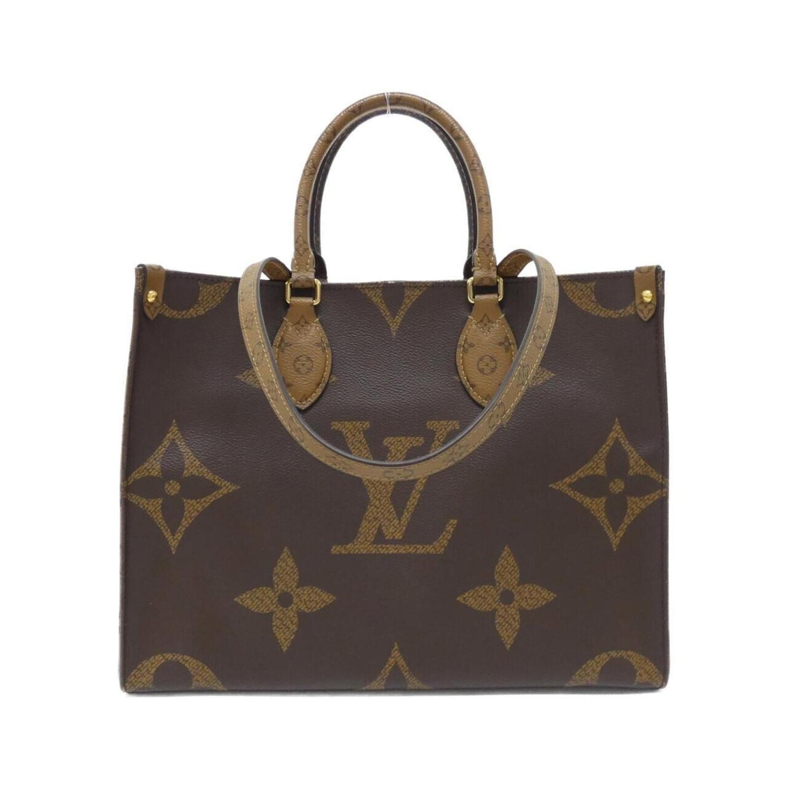 Canvas Coated Louis Vuitton Handbag: Canvas Coated Louis Vuitton Handbag Canvas Coated Louis Vuitton Handbag - A Timeless Classic. This Marron coated canvas handbag features a size of 26cm x 34cm x 13cm, making it the perfect accessory