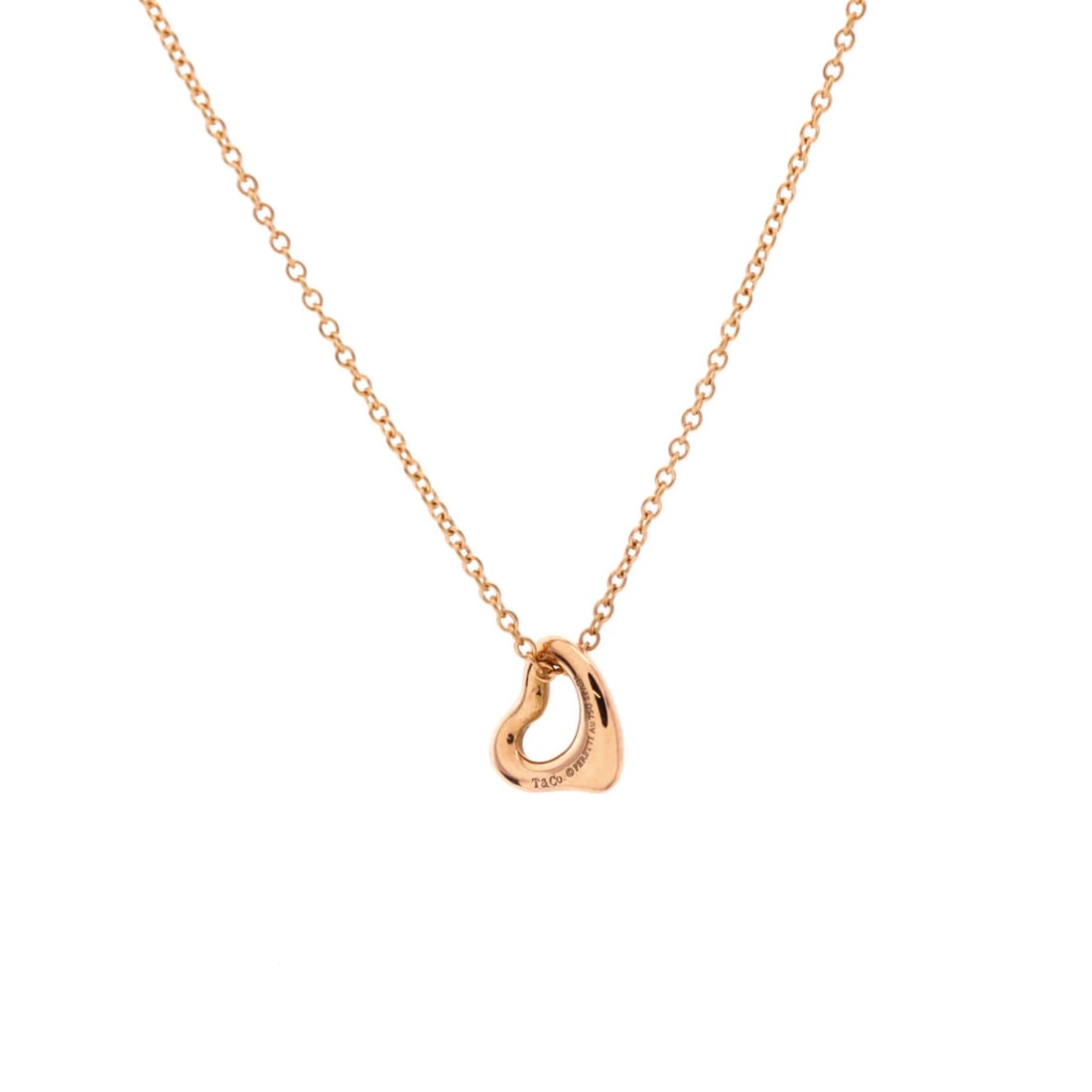 Elsa Peretti Open Heart Pendant Necklace 18K Rose Gold Tiffany: Elsa Peretti Open Heart Pendant Necklace 18K Rose Gold Tiffany The Elsa Peretti Open Heart Pendant Necklace in 18K Rose Gold features an elegant open heart design, showcasing the beauty of rose gold. 