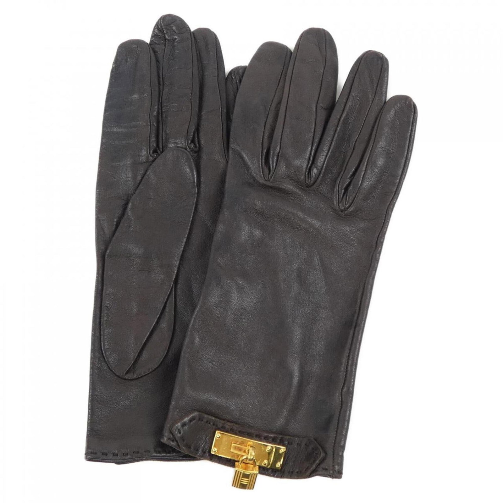 Silk leather gloves from Hermes business: Silk leather gloves from Hermes business Silk leather gloves from Hermes business feature lambskin and are made with silk and leather. The brown color and 16cm hand width make them a stylish accessory