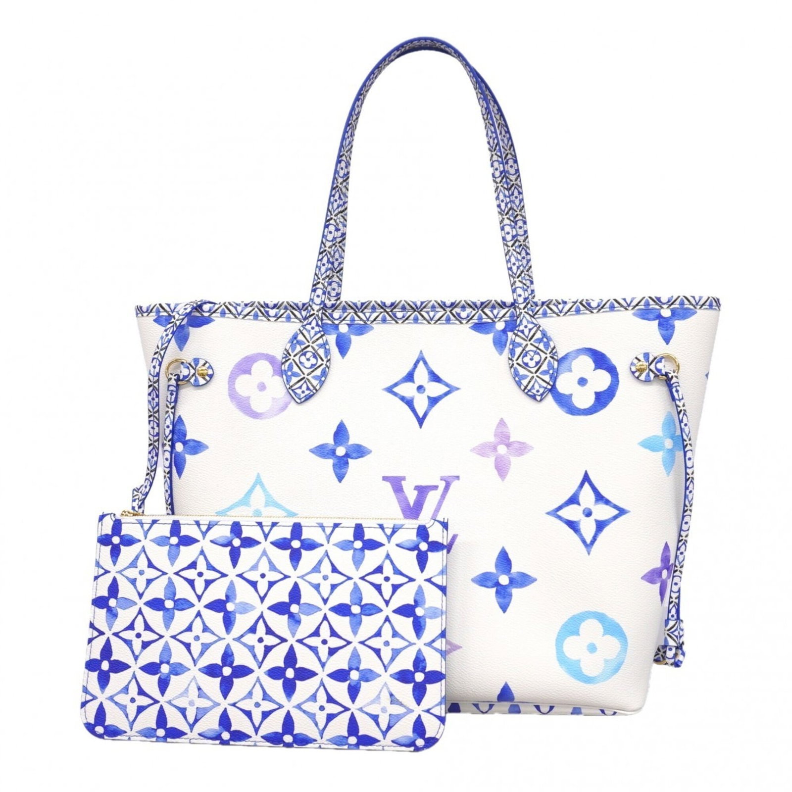 Louis Vuitton Tote Bag: Louis Vuitton Tote Bag Blue Louis Vuitton Tote Bag, measuring 29cm x 31cm x 15.5cm, features the iconic monogram pattern and a stylish design that makes it perfect for everyday use. The bag's compact 