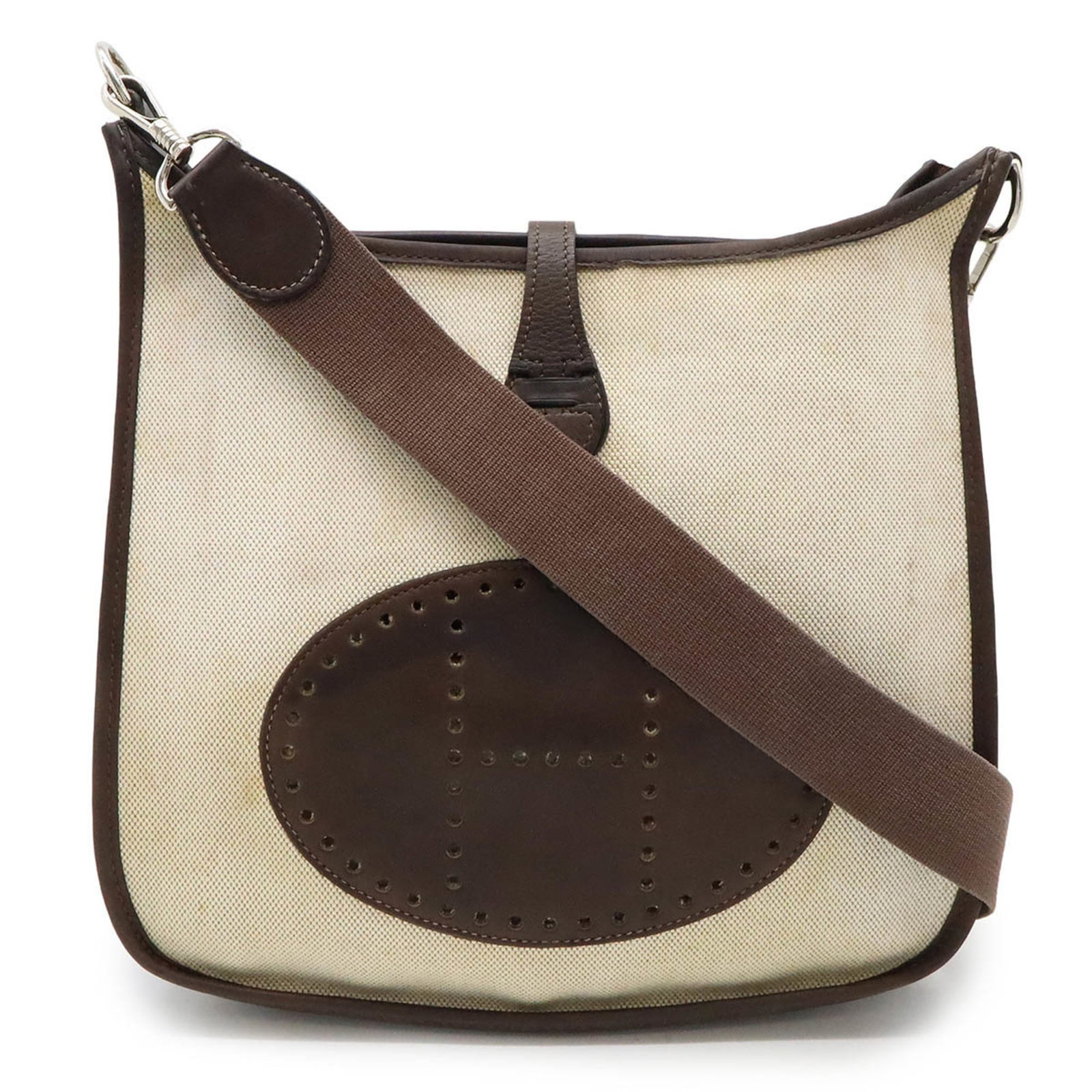 Hermes Shoulder Bag Toile H Leather (1 of 10)