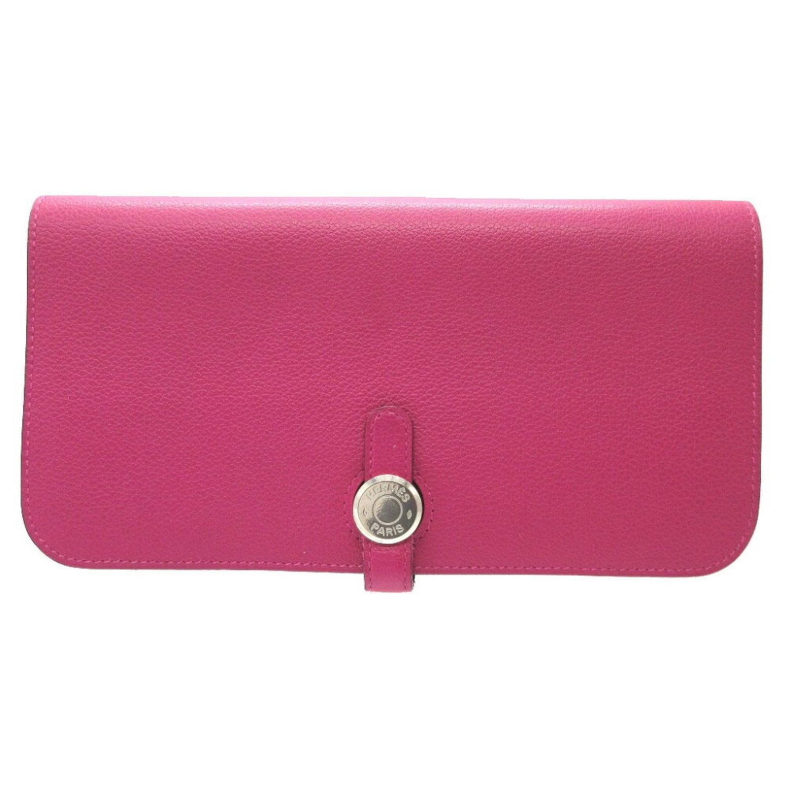 Long Hermes Wallet Leather Bi Fold: Long Hermes Wallet Leather Bi Fold Long Hermes Wallet Leather Bi Fold features elegant Evercolor leather in Rose Purple, with a classic bi-fold design and precise measurements at 11cm x 20.5cm x 1.3cm