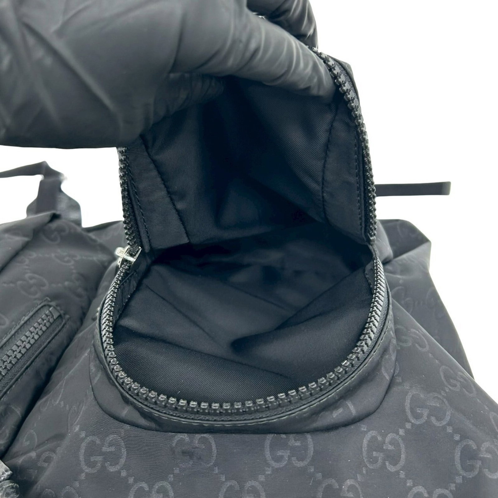 Nylon Leather Backpack by Gucci - 11