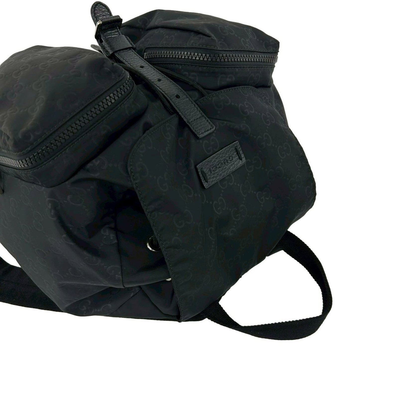 Nylon Leather Backpack by Gucci - 4