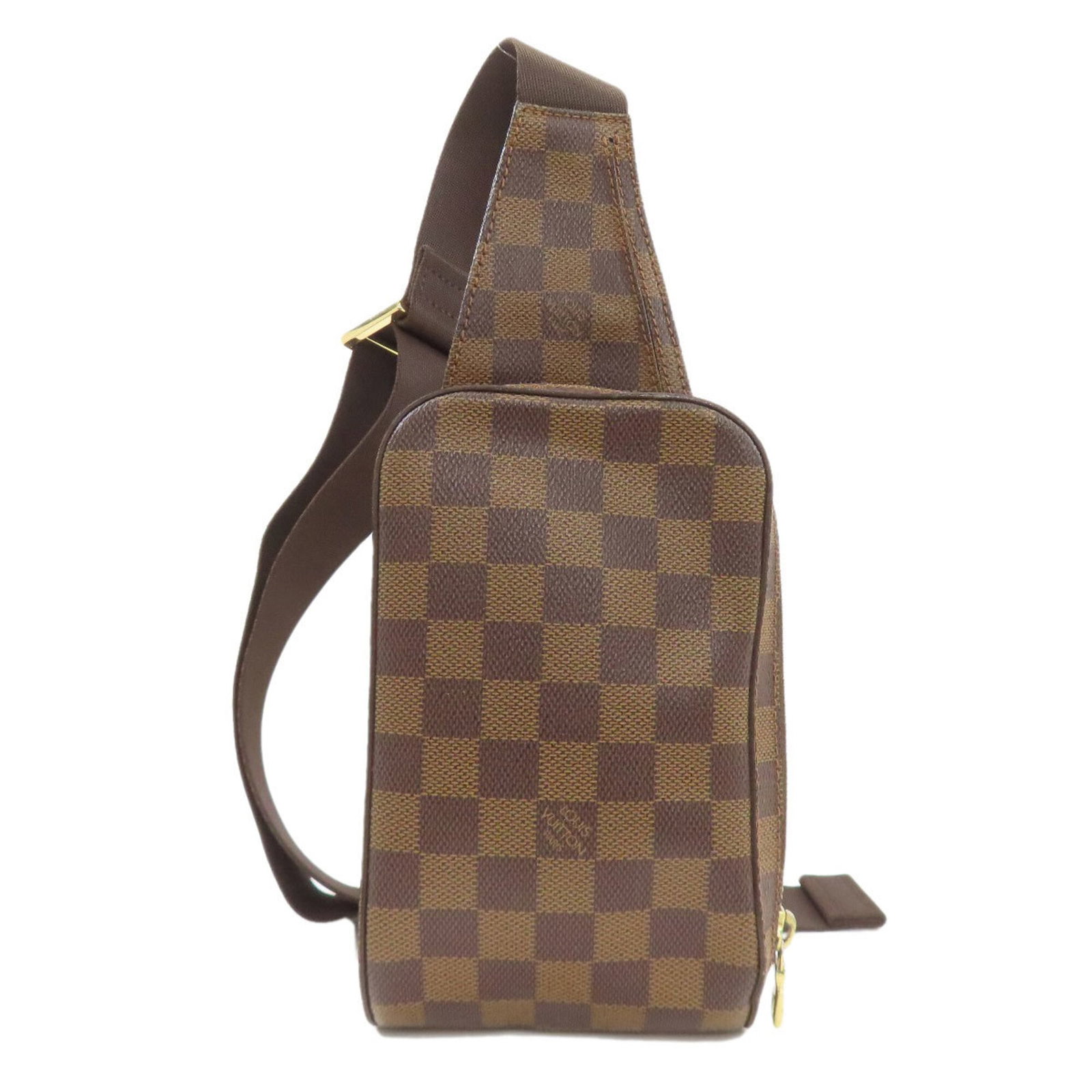 Canvas Damier Louis Vuitton Sling: Canvas Damier Louis Vuitton Sling Damier Canvas, Ebene - A classic Louis Vuitton design, the Damier Sling features iconic monogram pattern and elegant Ebene leather accents. Made from high-quality