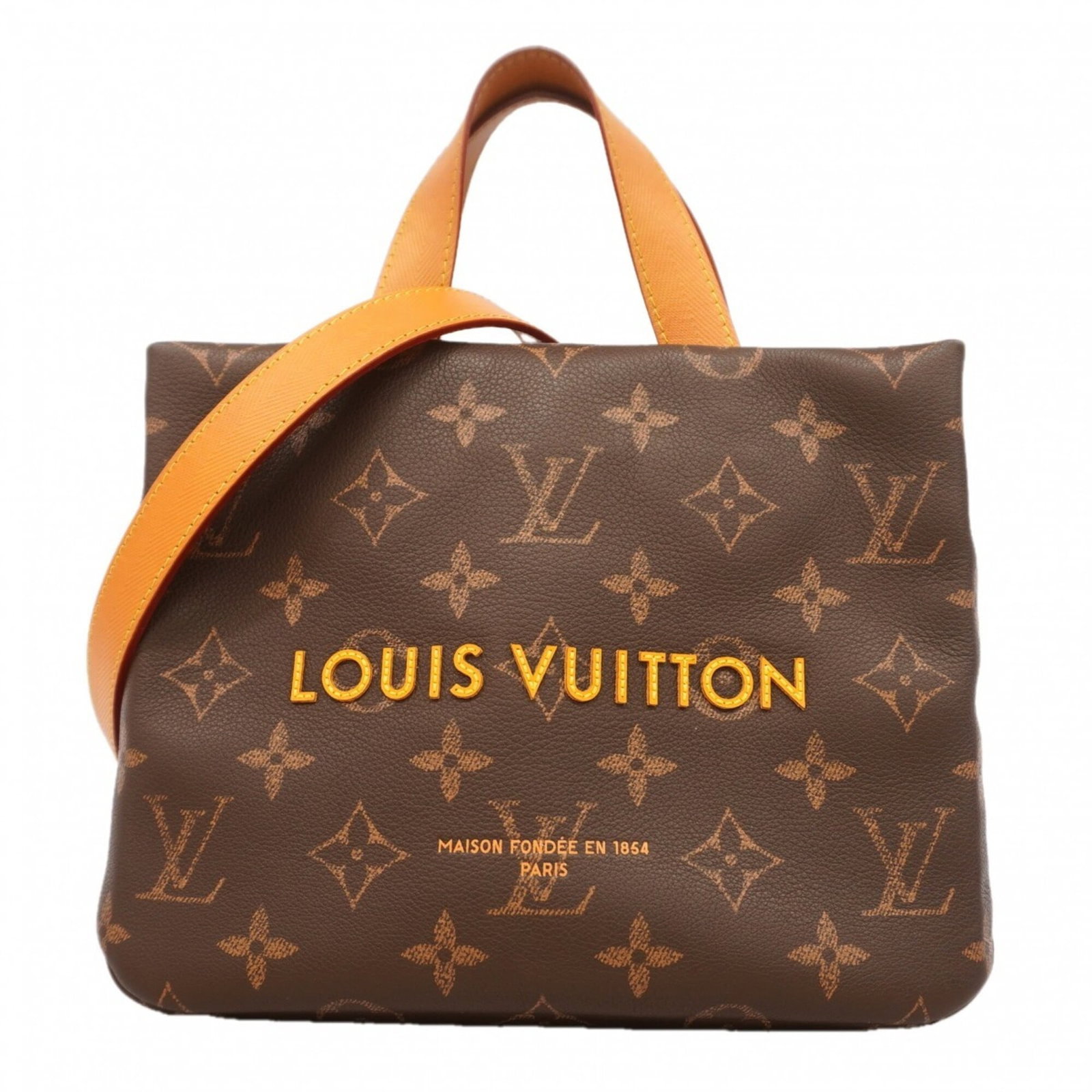 Louis Vuitton Handbag: Louis Vuitton Handbag Brown Louis Vuitton Handbag with dimensions 21cm x 27cm x 11cm, featuring the classic design and signature monogram pattern. This stylish handbag is a great addition to any wardr