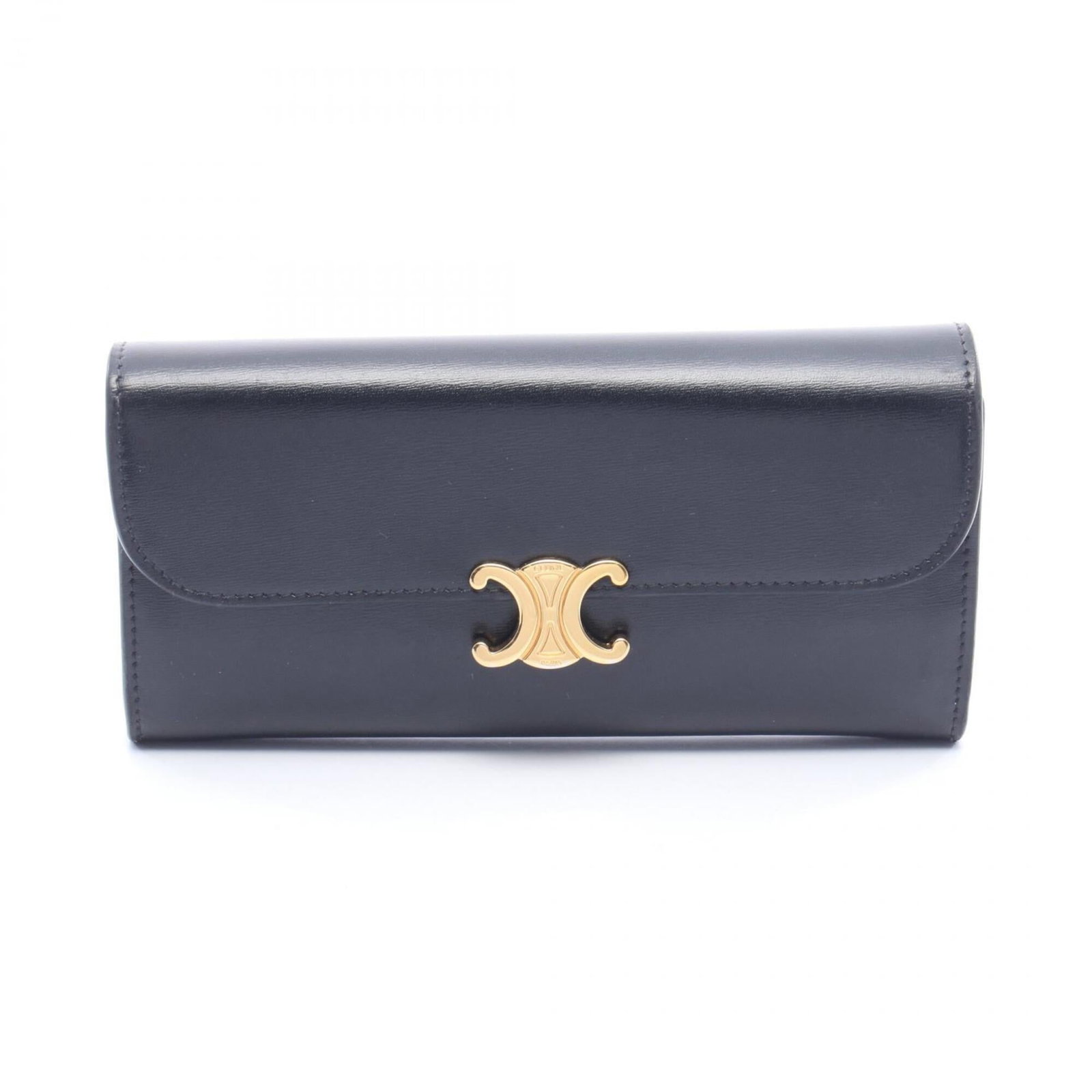 Celine Long Wallet (Bi-Fold) Leather: Celine Long Wallet (Bi-Fold) Leather Celine Long Wallet (Bi-Fold) Leather features a sleek black leather design with precise measurements, measuring 10cm x 19cm x 3.5cm. Its bi-fold structure
