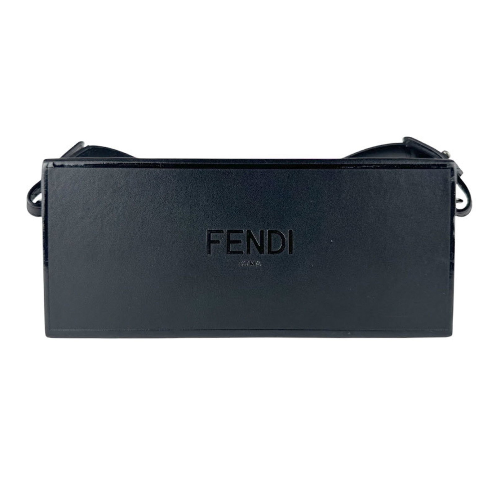 Shoulder Bag Fendi Leather: Shoulder Bag Fendi Leather Fendi's iconic leather shoulder bag boasts sleek lines and a sophisticated black finish, crafted from high-quality Italian leather. Measuring 10cm x 24cm x 5cm, it offers a