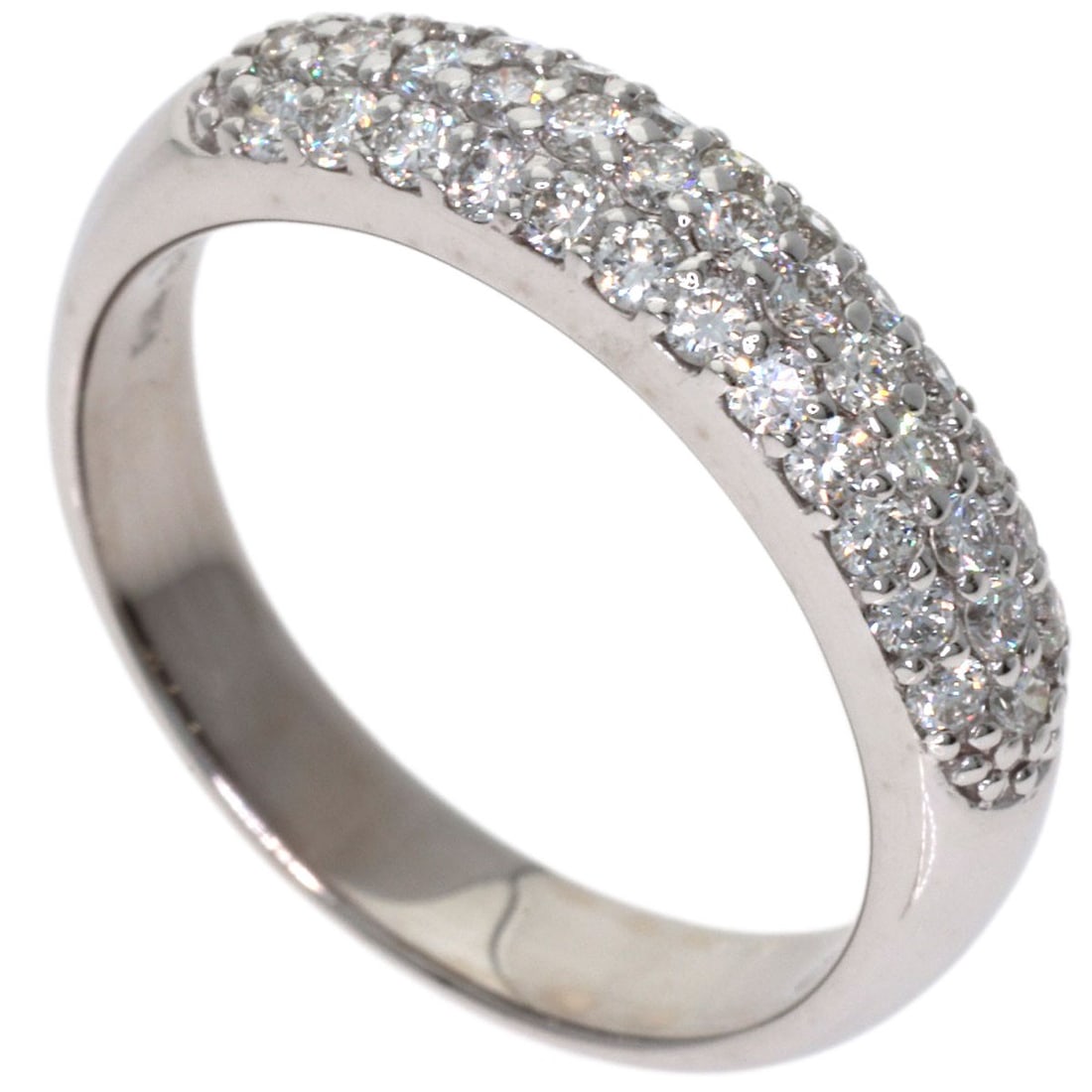 Ponte Vecchio Pave Diamond Ring K18 White Gold: Ponte Vecchio Pave Diamond Ring K18 White Gold Ponte Vecchio Pave Diamond Ring K18 White Gold boasts a stunning pave diamond design set in K18 white gold, adding a touch of elegance to any style. The