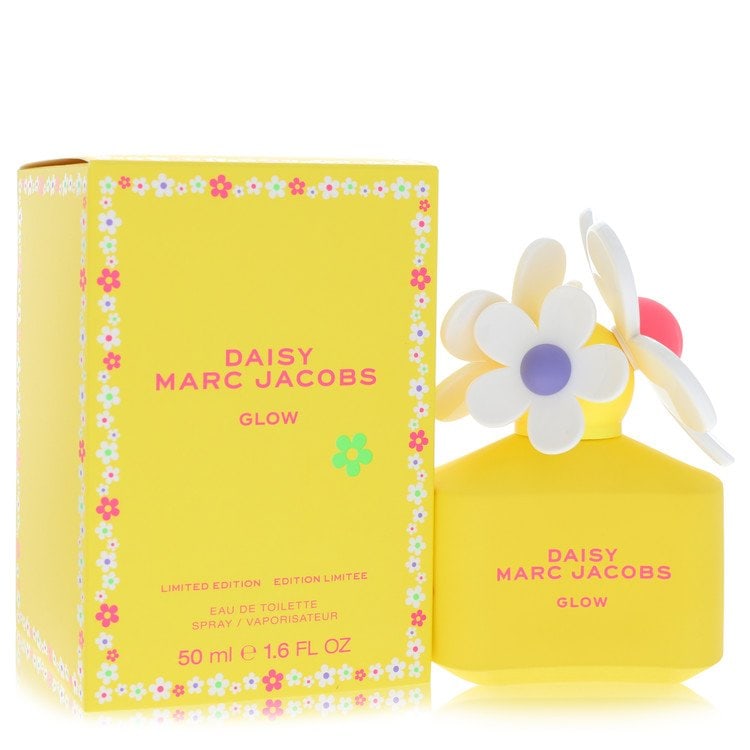 Daisy Glow by Marc Jacobs Eau De Toilette Spray (Limited Edition) 1.6 oz: Daisy Glow by Marc Jacobs Eau De Toilette Spray (Limited Edition) 1.6 oz Daisy Glow by Marc Jacobs Eau De Toilette Spray, a limited edition fragrance, is available in a 1.6 oz size for women. This