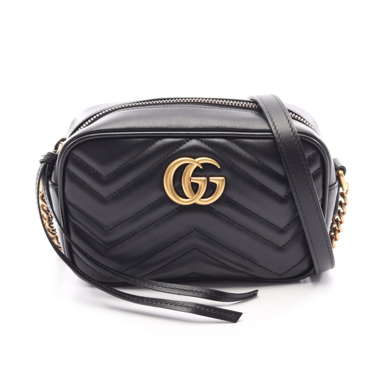 Gucci Handbag Shoulder Bag Leather: Gucci Handbag Shoulder Bag Leather Black Gucci MPN 448065 Leather Shoulder Bag, 12cm x 17cm x 5.5cm in size, features a classic design with high-quality leather material. The bag's sleek black color
