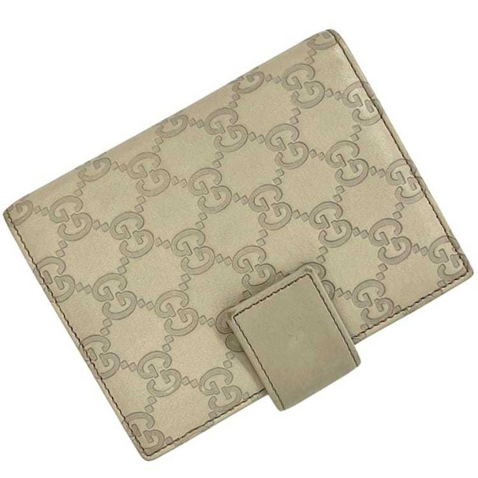 Gucci Notebook Cover Beige/ White Guccissima Line 115240 A0V1G 9022 6-Hole Leather 0416 Gucci: Gucci Notebook Cover Beige/ White Guccissima Line 115240 A0V1G 9022 6-Hole Leather 0416 Gucci Made from high-quality beige and white leather, this Gucci notebook cover features the iconic Guccissima