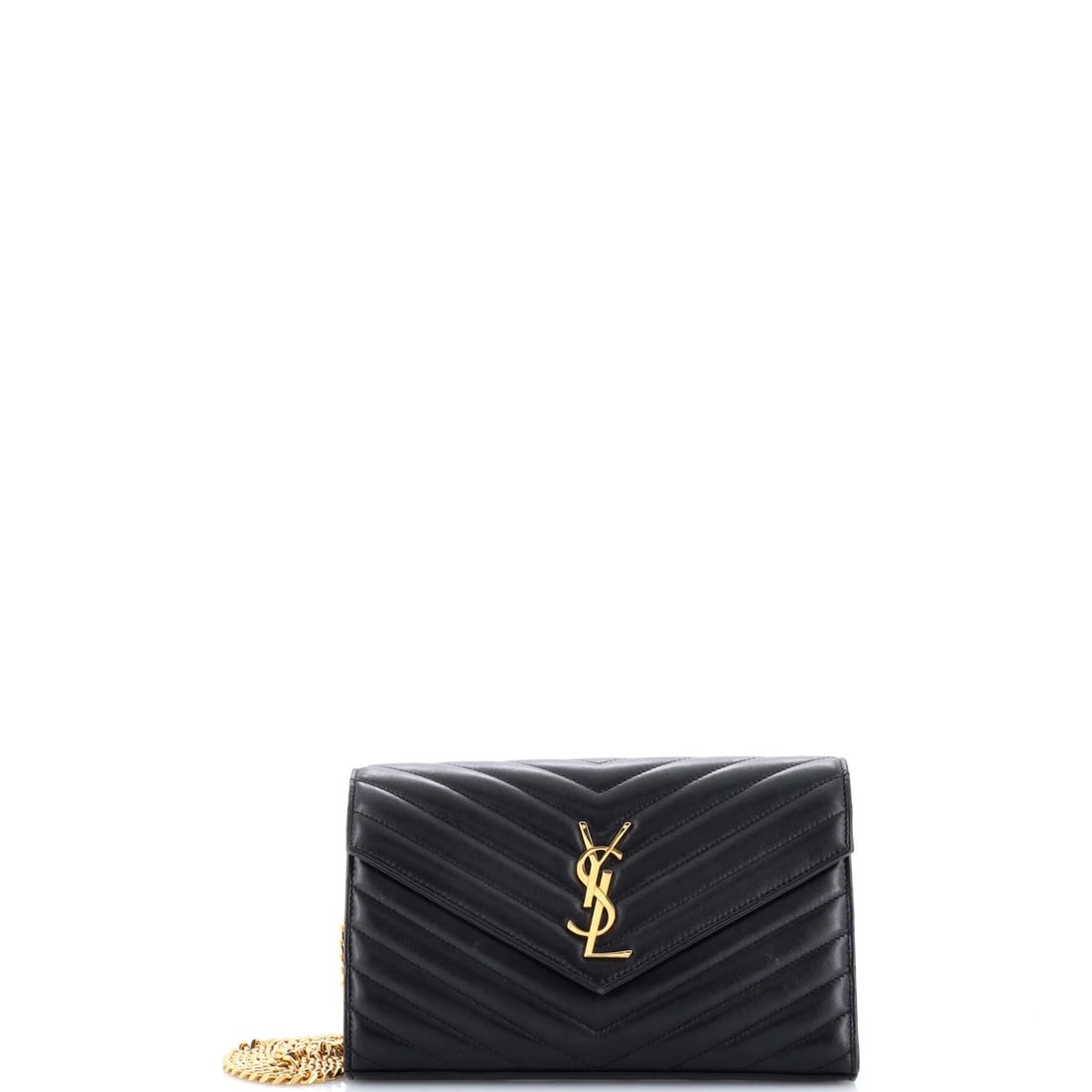Laurent Classic Matelasse Monogram Wallet Chain on Leather Medium: Laurent Classic Matelasse Monogram Wallet Chain on Leather Medium The Saint Laurent Classic Matelasse Monogram Wallet Chain on Leather Medium boasts a timeless design with its iconic monogram pattern