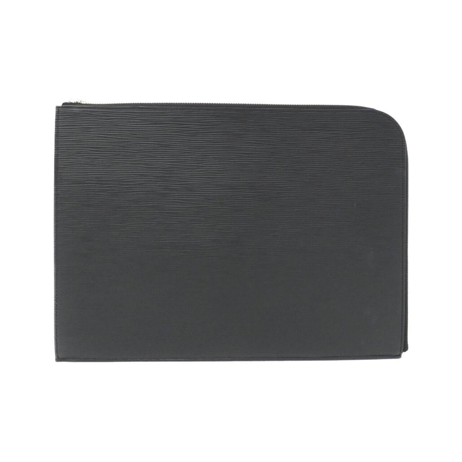 Leather Pochette Handbag Louis Vuitton: Leather Pochette Handbag Louis Vuitton Black calf leather pochette handbag with silver hardware, measuring 24cm x 33cm x 1cm. This Louis Vuitton MPN M58831 features a sleek and sophisticated design,