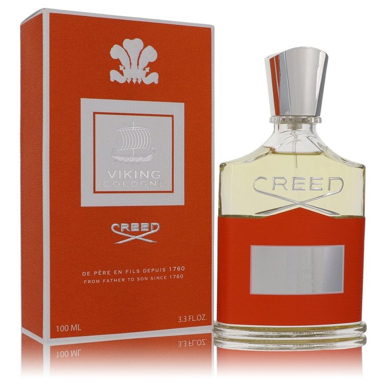 Viking Cologne by Creed Eau De Parfum Spray 3.3 oz: Viking Cologne by Creed Eau De Parfum Spray 3.3 oz Viking Cologne by Creed Eau De Parfum Spray offers a refreshing blend reminiscent of wilderness expeditions and high seas. Its opening notes feature 