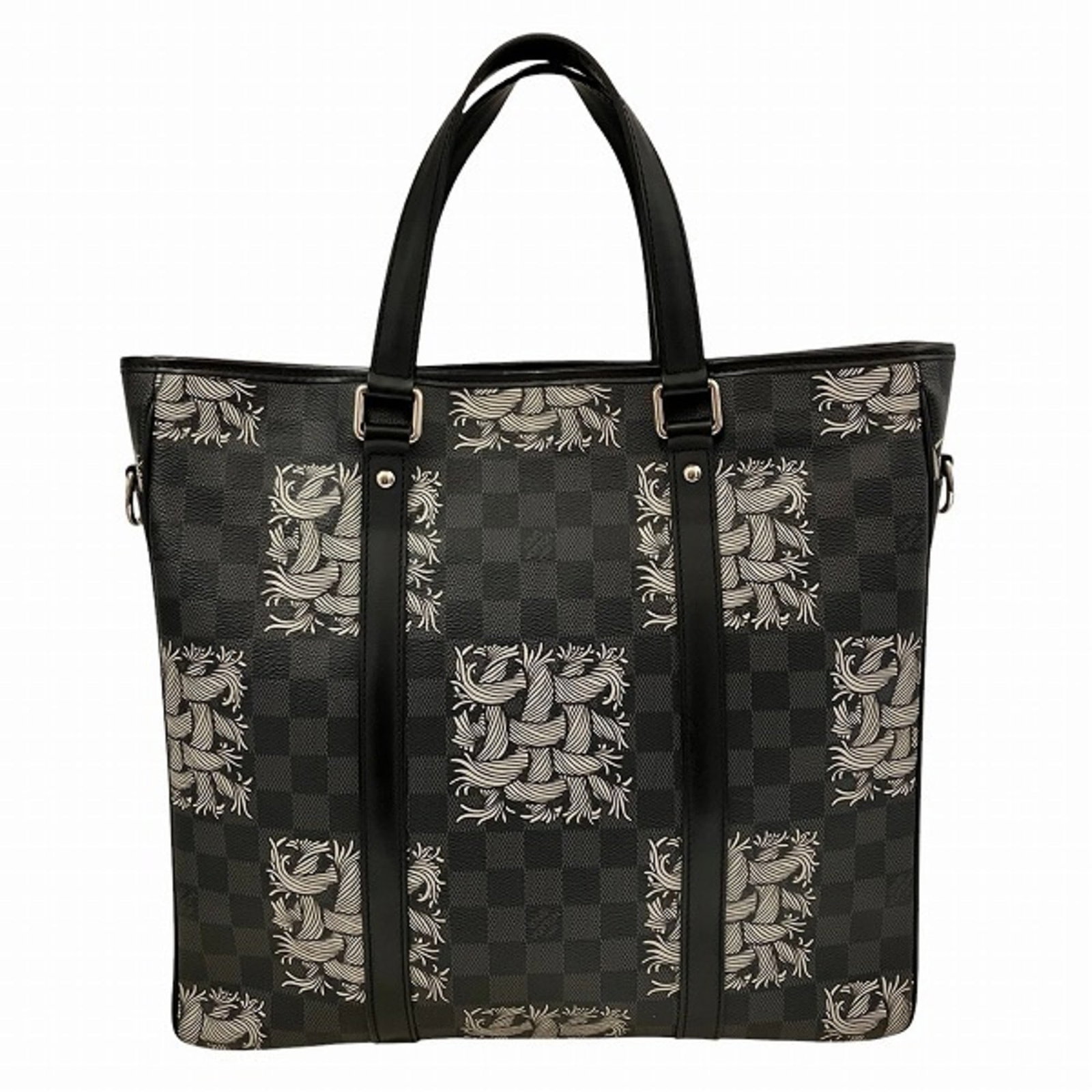 Vuitton Handbag Tote Louis: Vuitton Handbag Tote Louis Black, Gray, White Louis Vuitton MPN N41570 Handbag Tote measures 33cm x 35cm x 8.5cm with a sleek design and classic style. The bag's durable construction and timeless