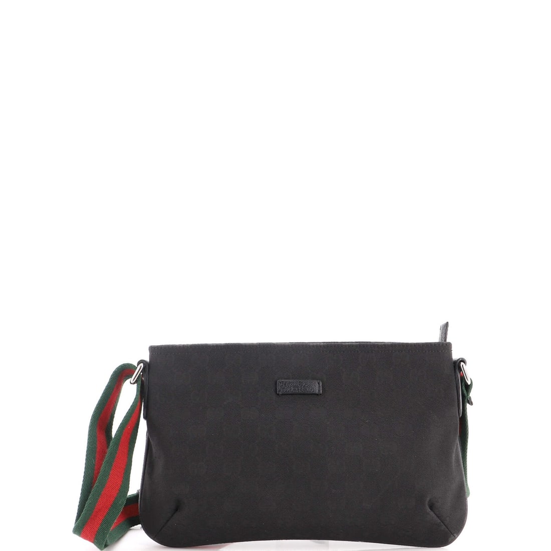 Gucci Web Strap Messenger Bag GG Canvas Small: Gucci Web Strap Messenger Bag GG Canvas Small Black Gucci Web Strap Messenger Bag in canvas, featuring the iconic GG logo. With its classic cross-body design and adjustable web strap, this small bag