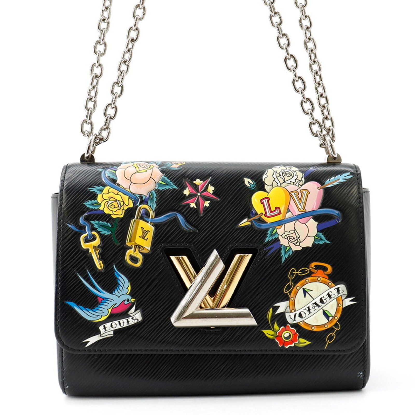 Louis Vuitton Handbag Shoulder Bag Epi Leather: Louis Vuitton Handbag Shoulder Bag Epi Leather Black Epi leather shoulder bag from Louis Vuitton, featuring gold and silver hardware. This stylish handbag measures 19cm x 23cm x 10cm and weighs 910g,
