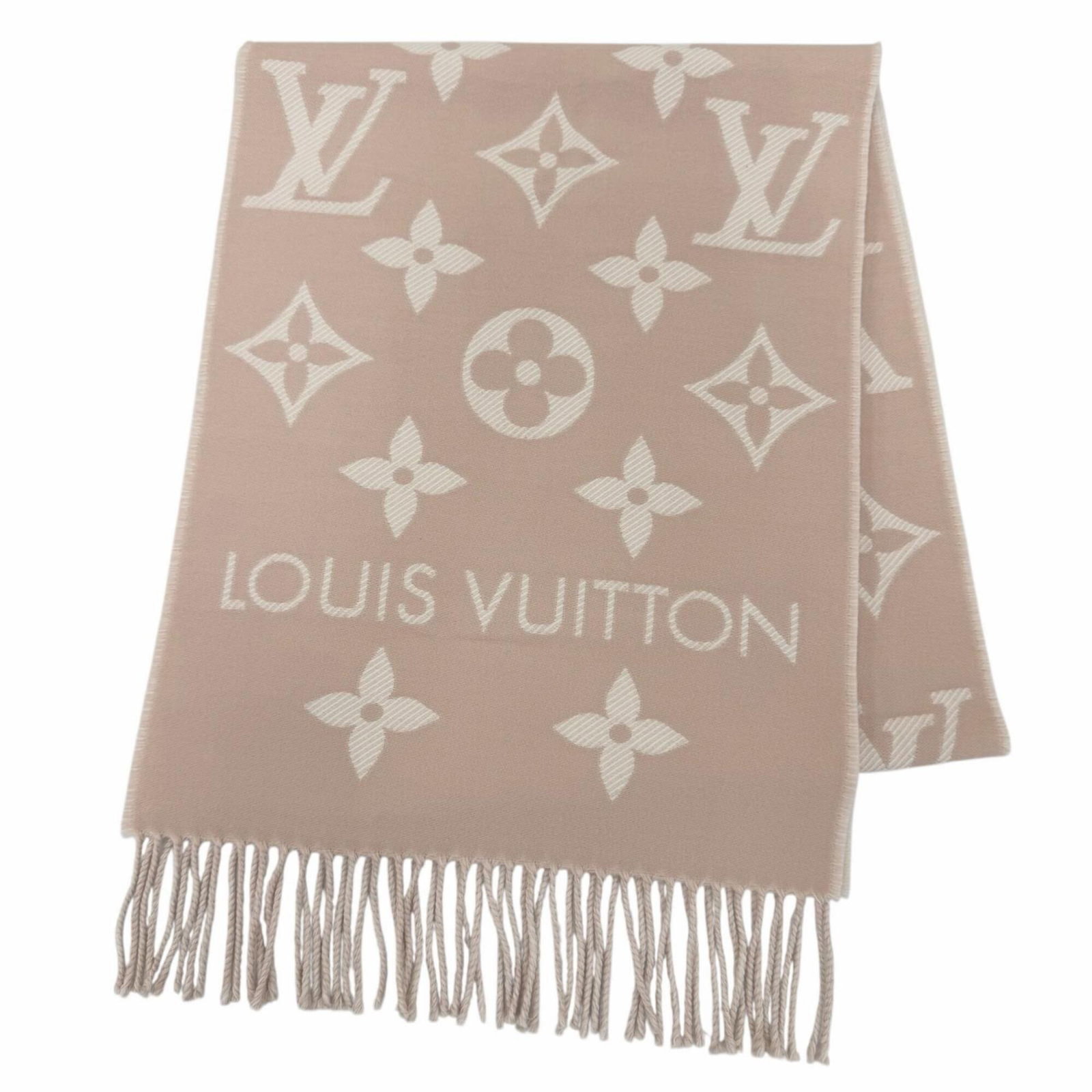 Stole wool by Louis Vuitton: Stole wool by Louis Vuitton Stole wool by Louis Vuitton, crafted from high-quality Italian wool, measures 1.74m x 35.5cm in size, and bears a distinctive signature. This elegant stole features a natur
