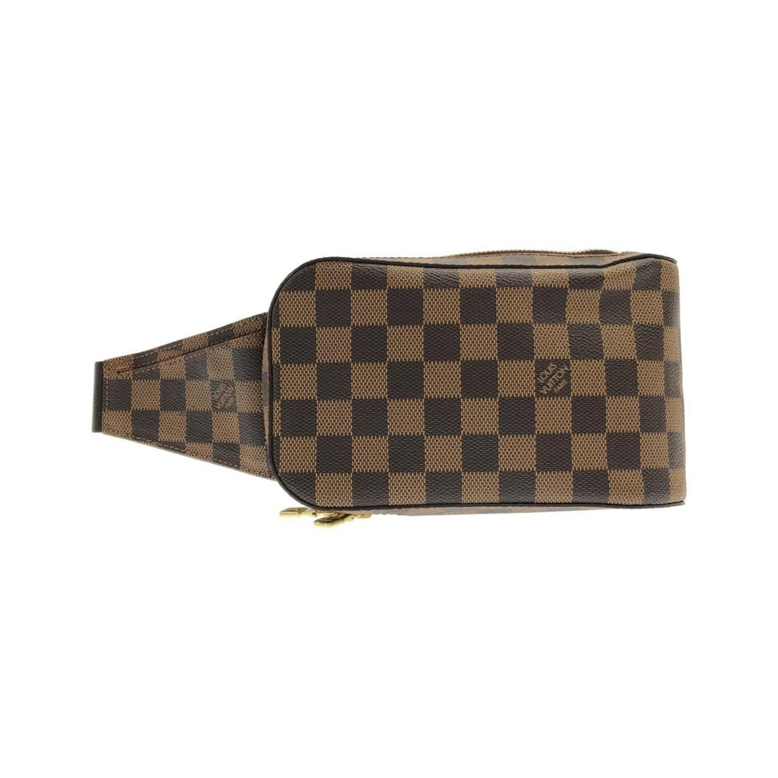 Shoulder bag coated canvas by Louis Vuitton: Shoulder bag coated canvas by Louis Vuitton Coated canvas by Louis Vuitton, featuring Ebene color and gold hardware, adds a touch of sophistication to any outfit. This shoulder bag measures 12cm x
