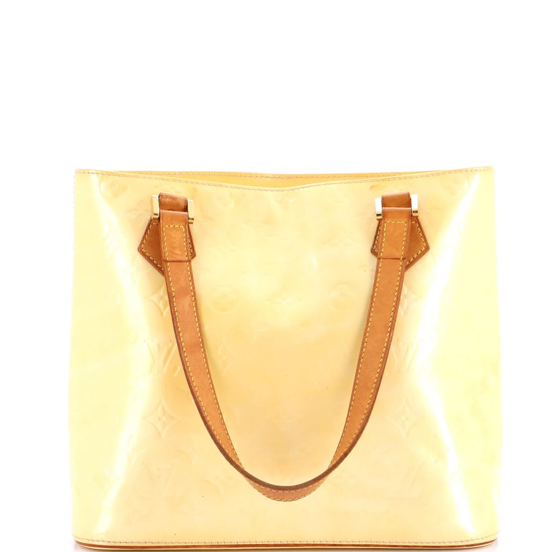 Vernis Monogram Handbag Louis Vuitton Houston: Vernis Monogram Handbag Louis Vuitton Houston Patent leather exterior, iconic monogram Vernis design, and classic totes style make this Louis Vuitton Houston handbag a timeless piece. White patent