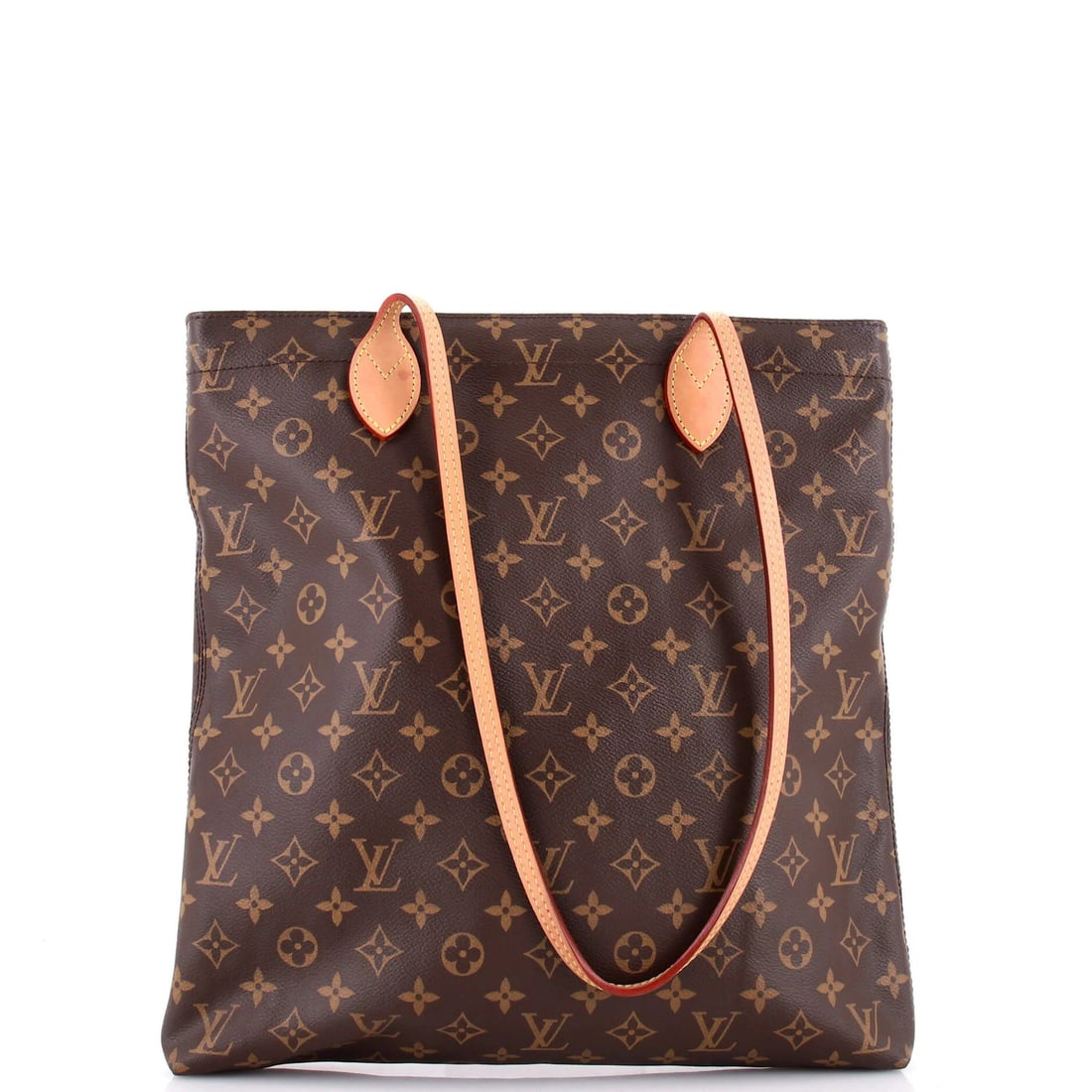 Louis Vuitton Carry It Tote Monogram Canvas: Louis Vuitton Carry It Tote Monogram Canvas Brown Louis Vuitton Carry It Tote Monogram Canvas with heavy corner wear, scuffs, and minor creases on the exterior. The interior features a red fabric