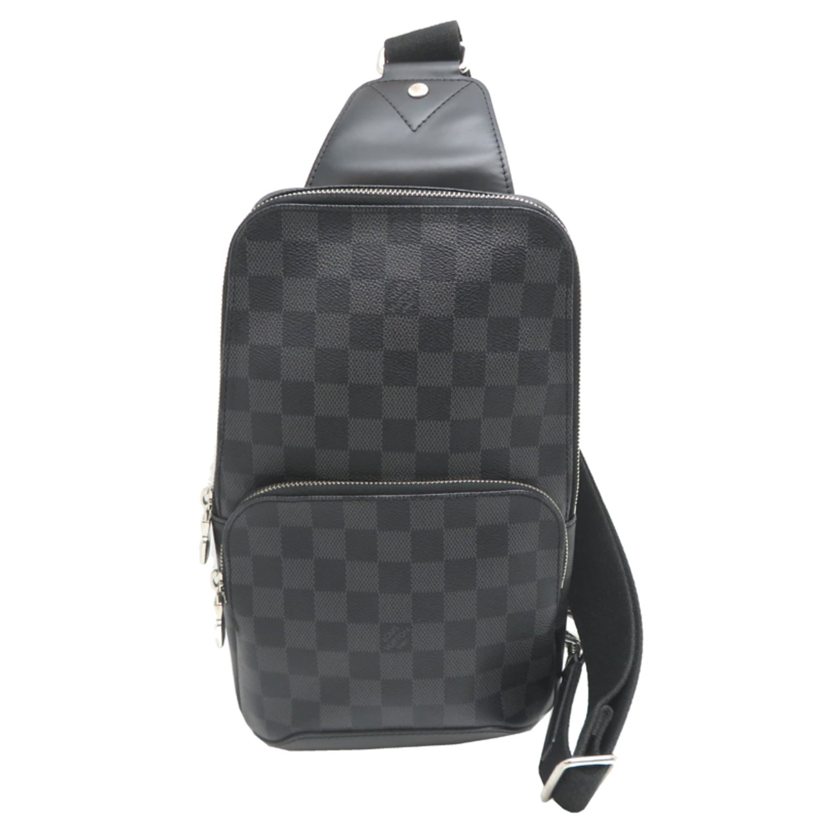 Graphite Damier Sling Bag Louis Vuitton: Graphite Damier Sling Bag Louis Vuitton Damier Graphite Sling Bag in Black from Louis Vuitton features the iconic Damier pattern in a sleek graphite color. Made from high-quality materials, this