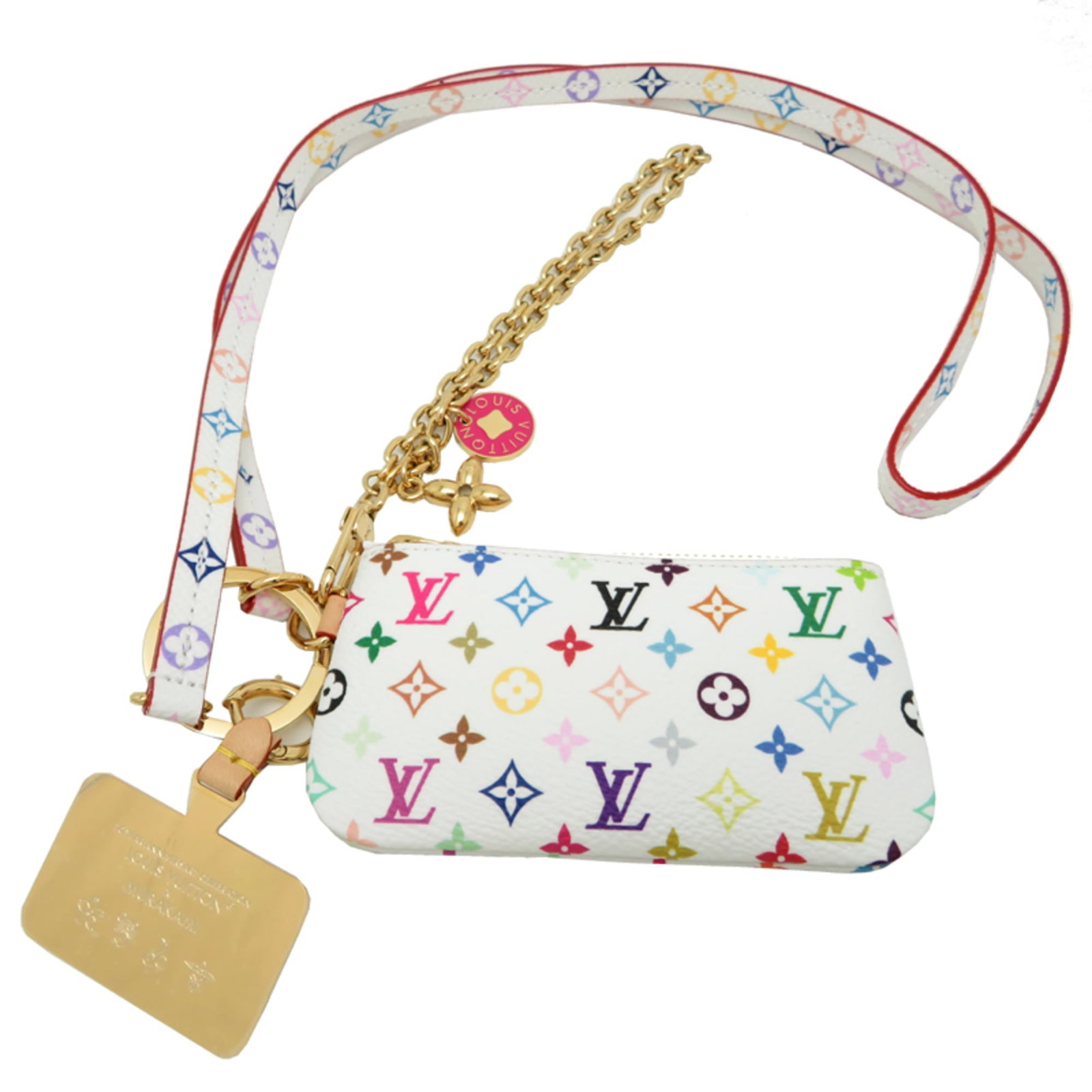 Multicolore pouch by Louis Vuitton: Multicolore pouch by Louis Vuitton Monogram Multicolore pouch by Louis Vuitton, featuring the iconic monogram pattern in white on a vibrant multicolore background. This stylish pouch measures 6cm x