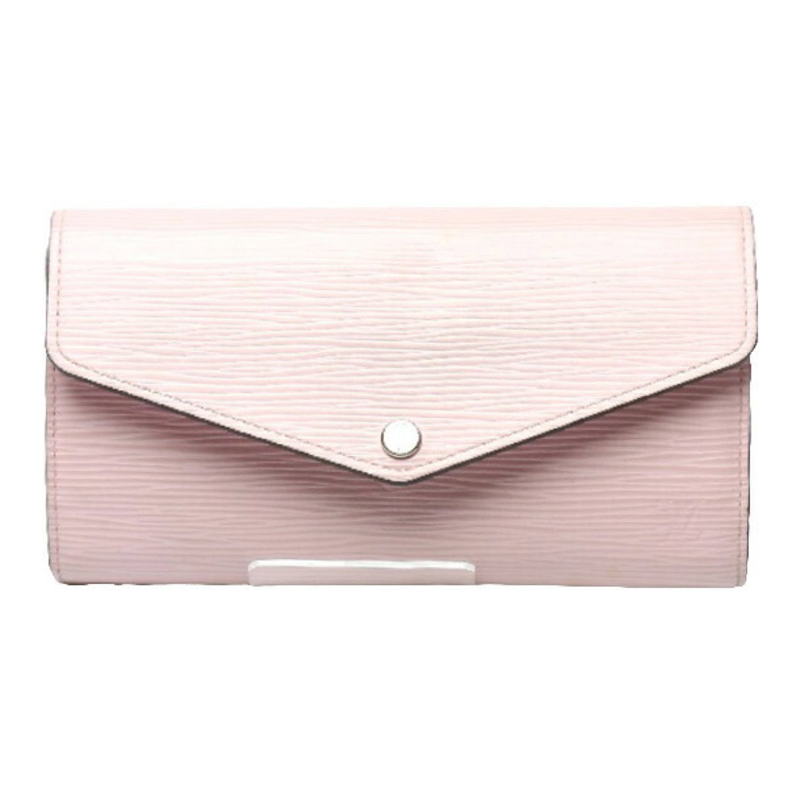 Epi leather tri fold long wallet from Louis Vuitton: Epi leather tri fold long wallet from Louis Vuitton Epi leather tri-fold long wallet from Louis Vuitton features the iconic brand's signature style. This Rose ballerine color adds a touch of